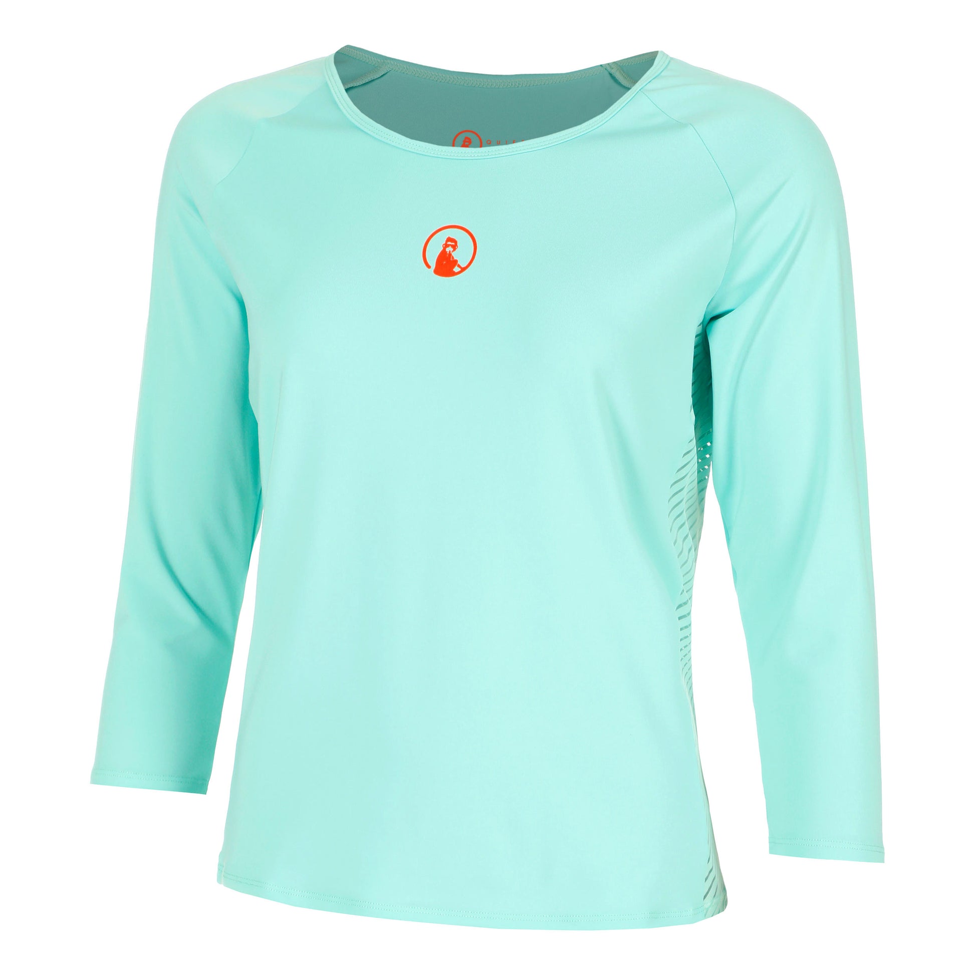 Quiet Please Wild Stripes Manica Lunga Donna-Turchese,Rosso