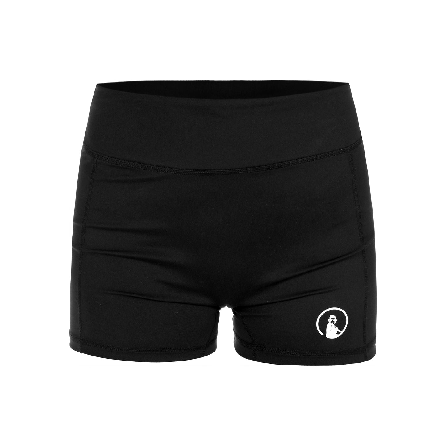 Quiet Please Break Pantaloncino Attillato Donna-Nero,Bianco