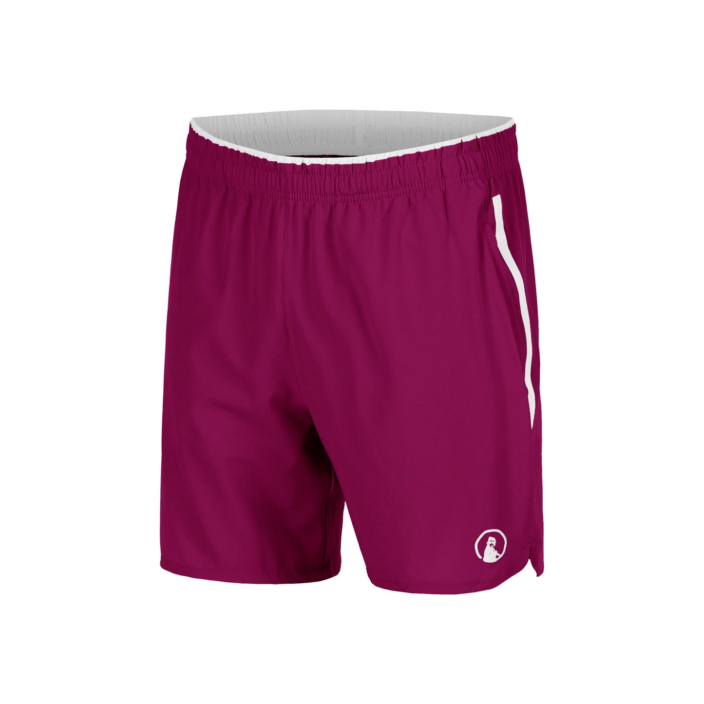 Quiet Please Drop 7in Pantaloncini Uomini-berry, bianco