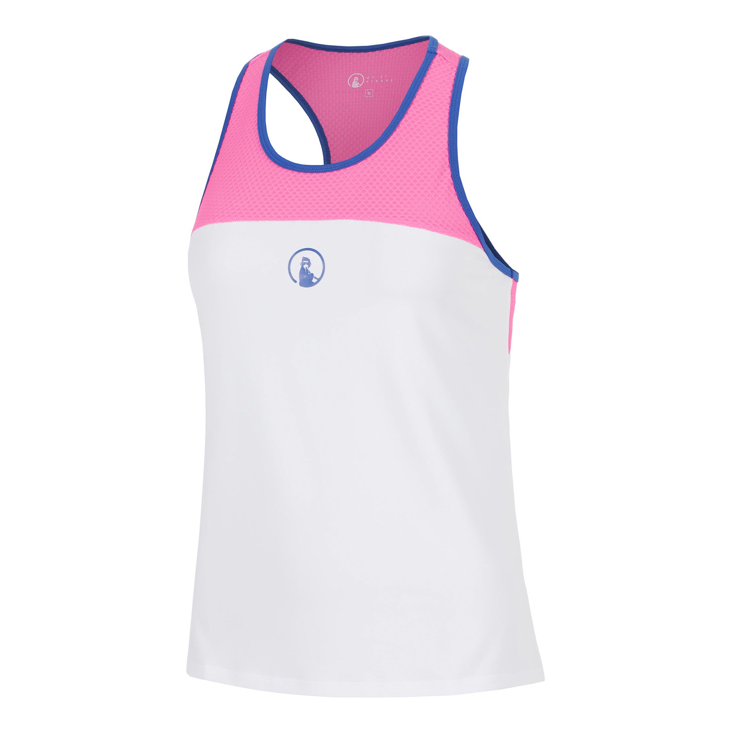 Quiet Please Racerback Canottiera Donna - rosa, blu