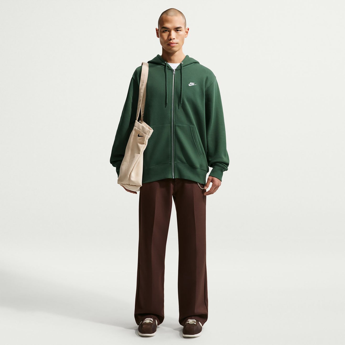 Nike Club Bb Full-Zip Felpa Uomini - verde scuro
