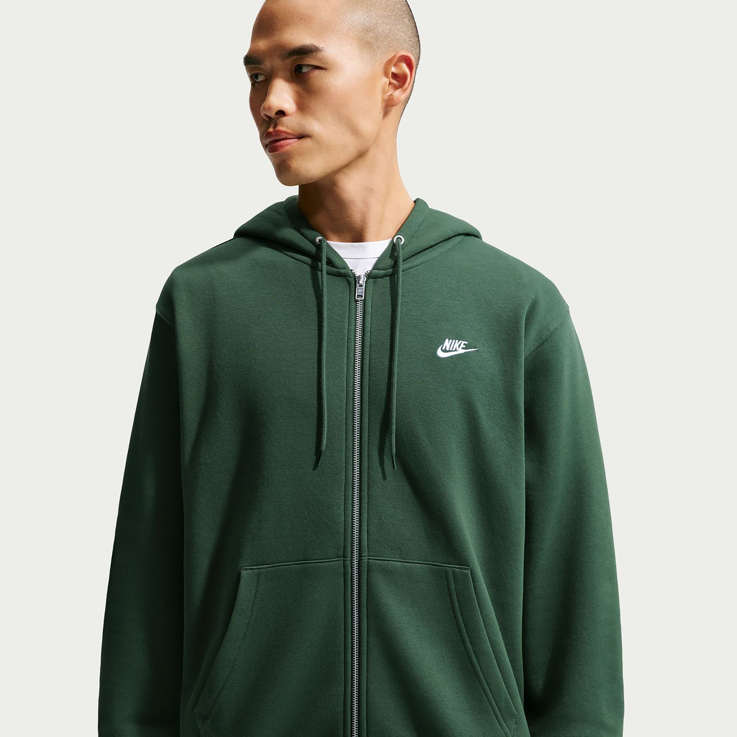 Nike Club Bb Full-Zip Felpa Uomini - verde scuro