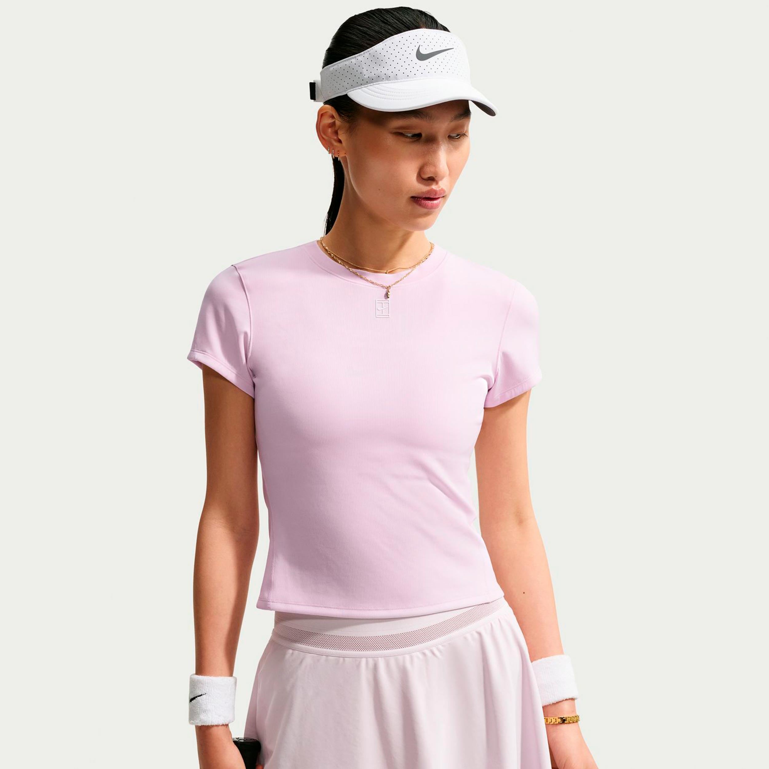 Nike Court Dri-FIT Advantage Maglietta Donna - rosa pastello