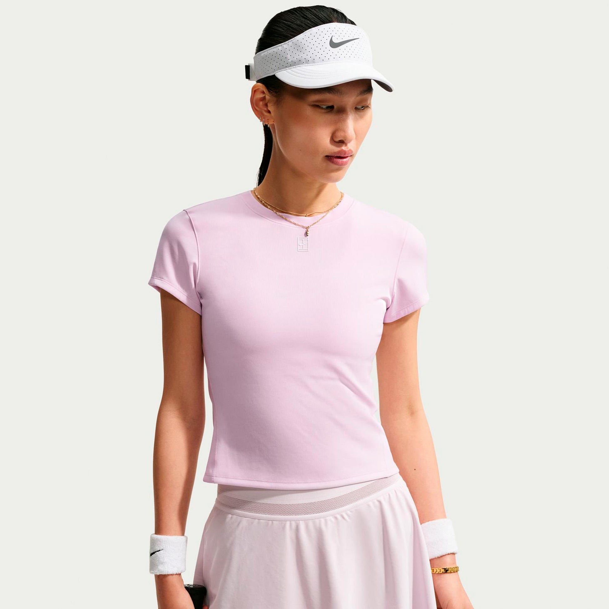Nike Court Dri-FIT Advantage Maglietta Donna - rosa pastello