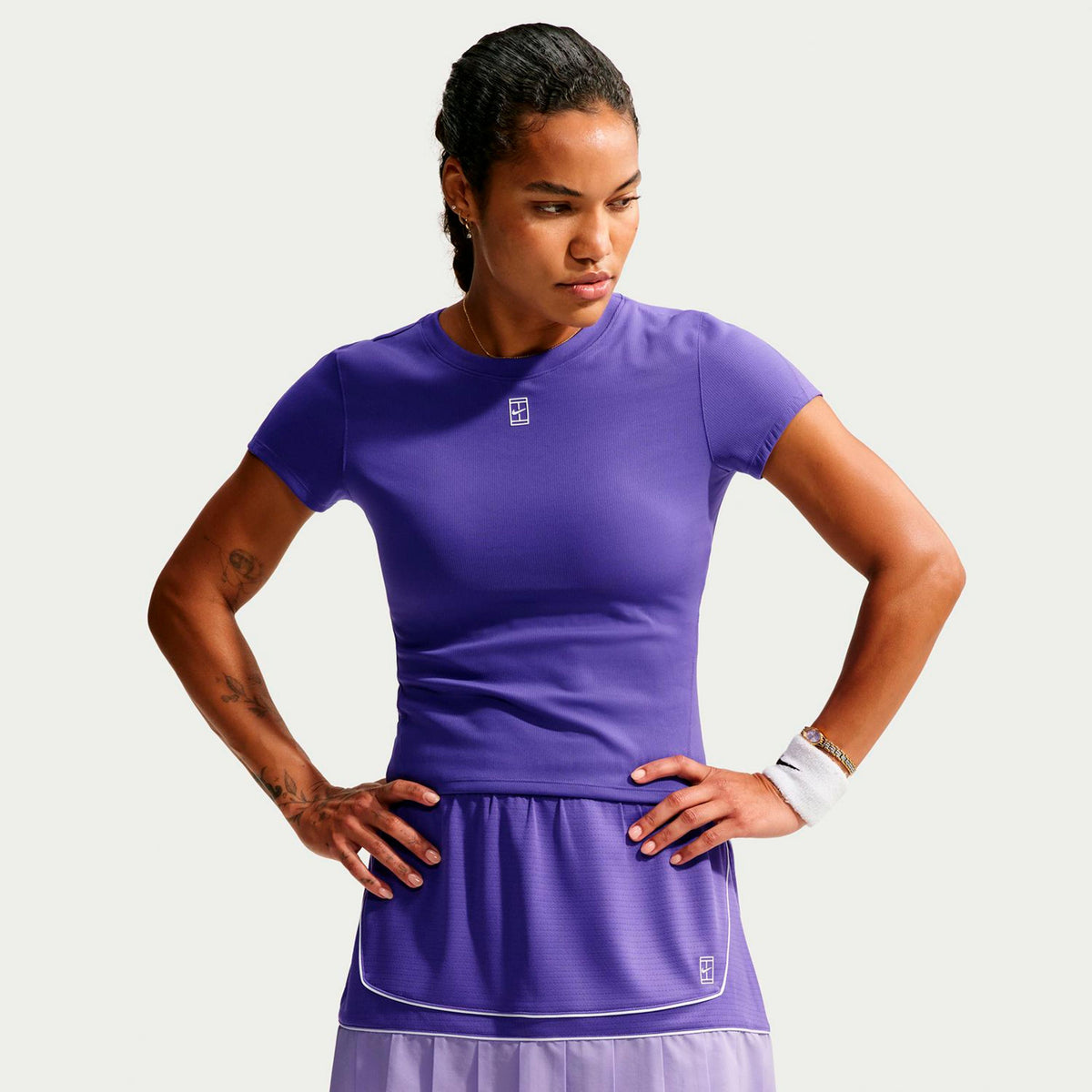 Nike Court Dri-FIT Advantage Maglietta Donna - lilla