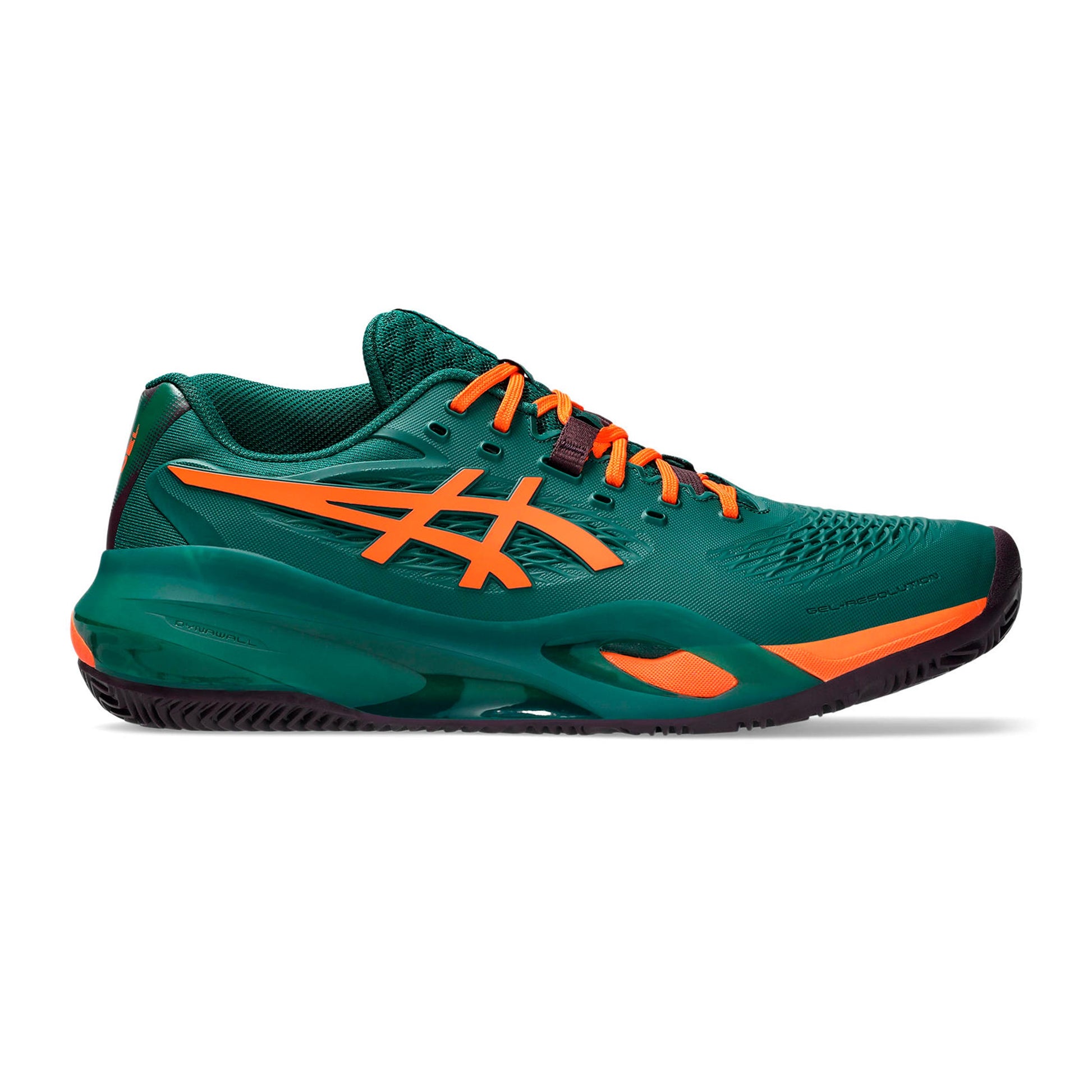 ASICS Gel-Resolution X Scarpa da padel Uomini - verde scuro, arancione neon