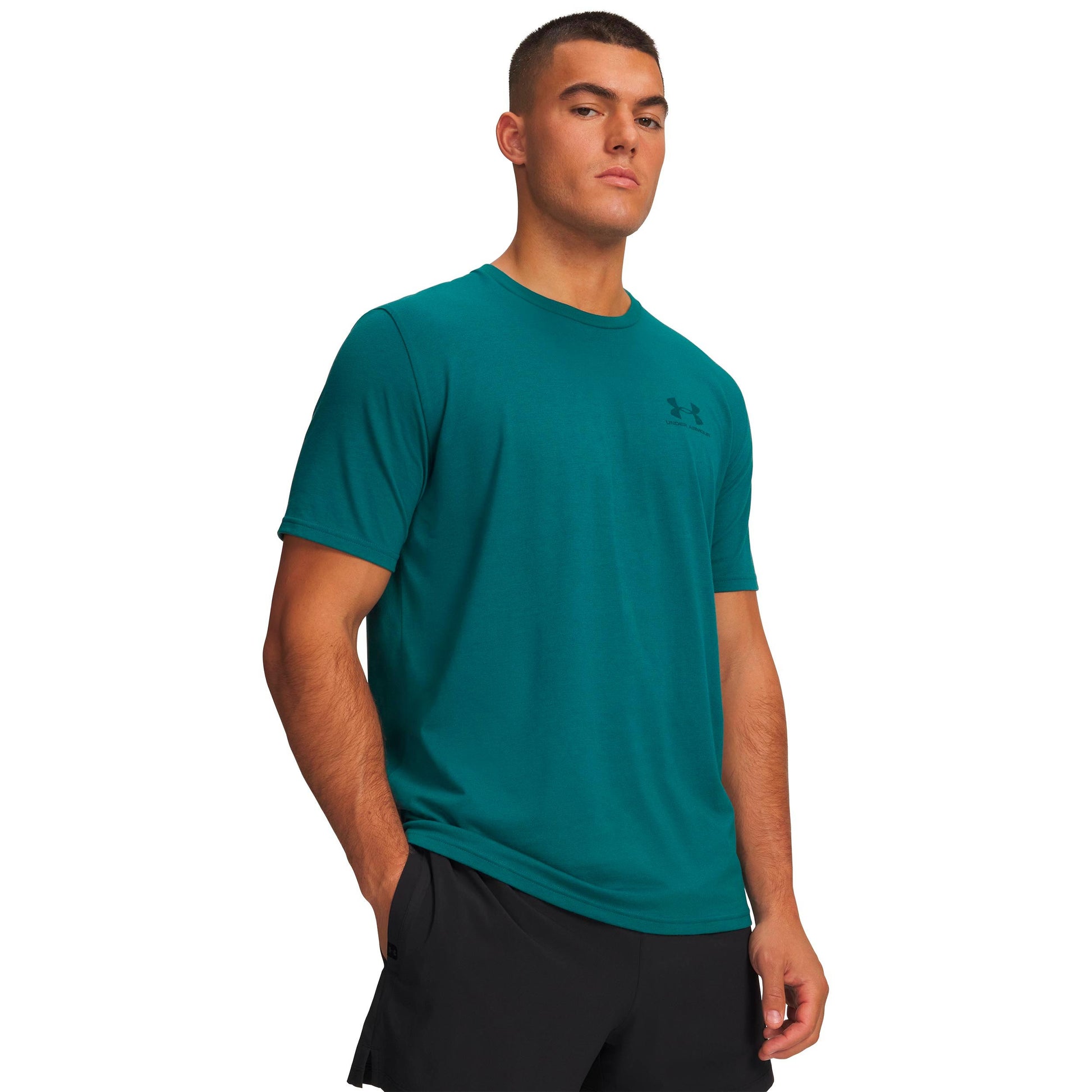 Under Armour Sportstyle Left Chef Maglietta Uomini-verde, verde
