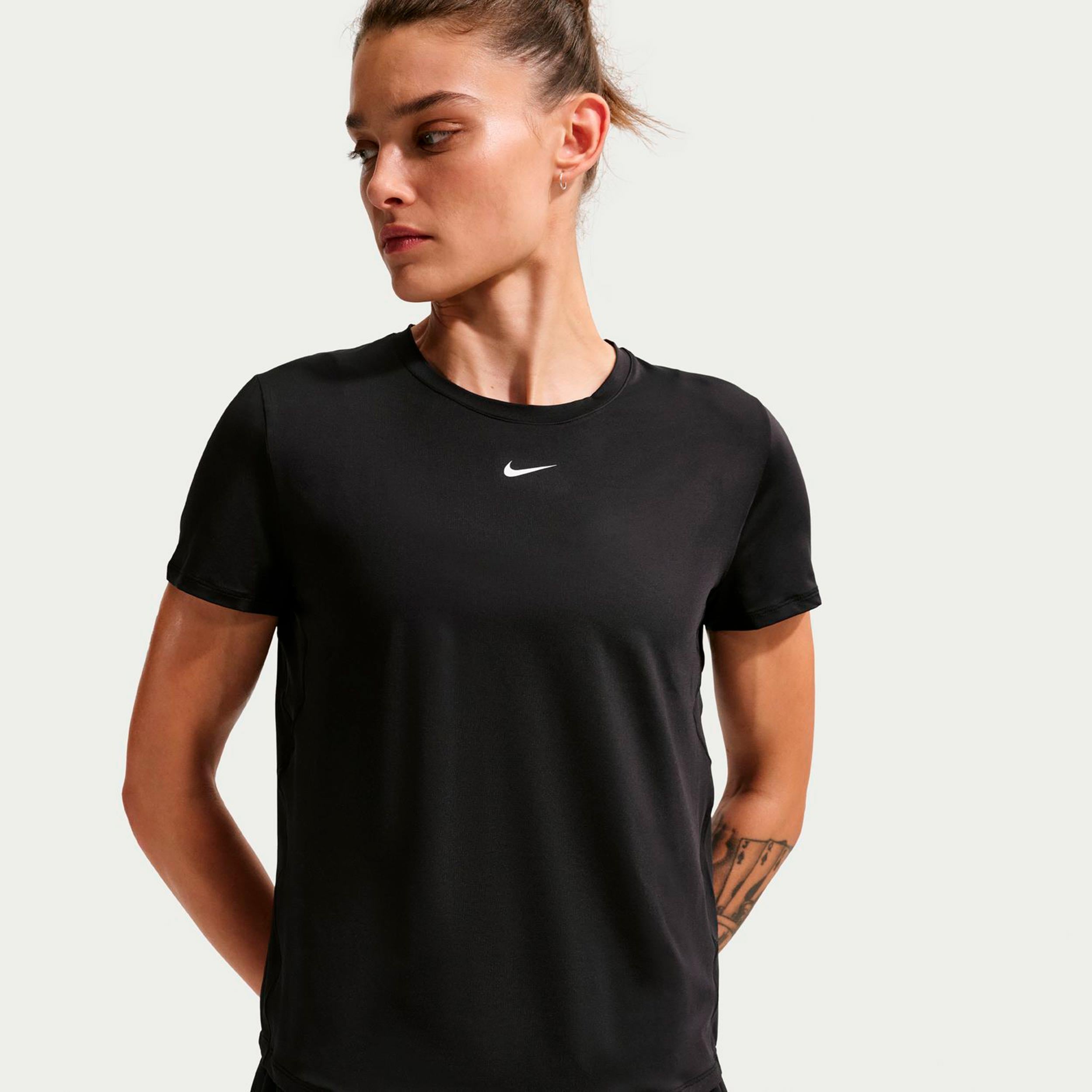 Nike One Dri-Fit Maglietta Donna-nero, bianco