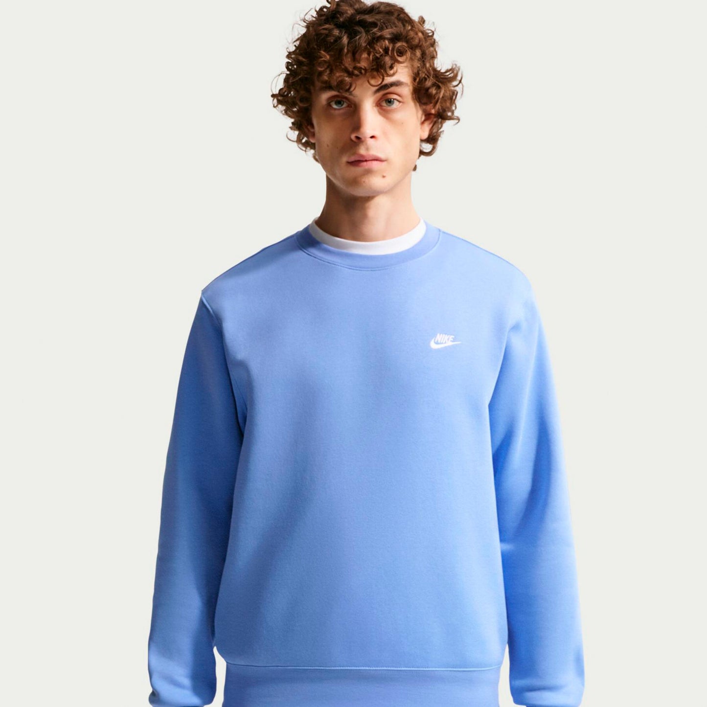 Nike Club Crew Felpa Uomini-blu chiaro