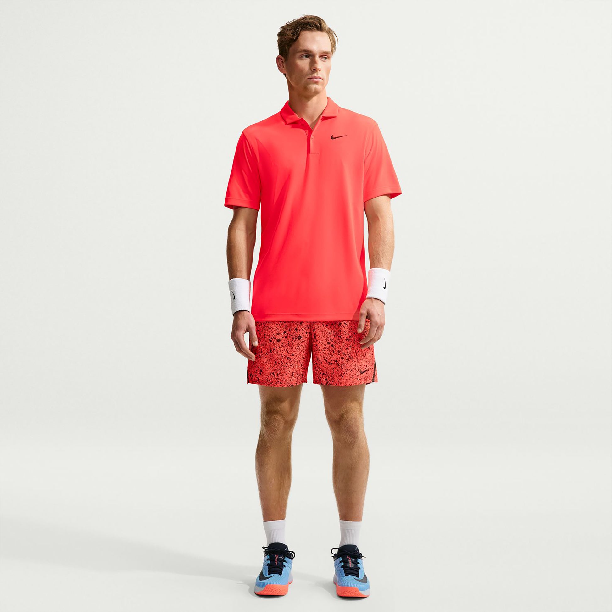 Nike Dri-Fit Victory Court Solid Polo Uomini - rosso, nero