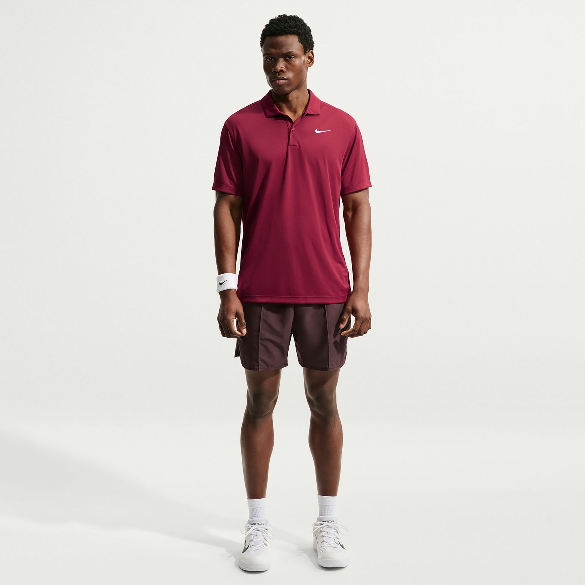 Nike Dri-Fit Victory Court Solid Polo Uomini - vino rosso