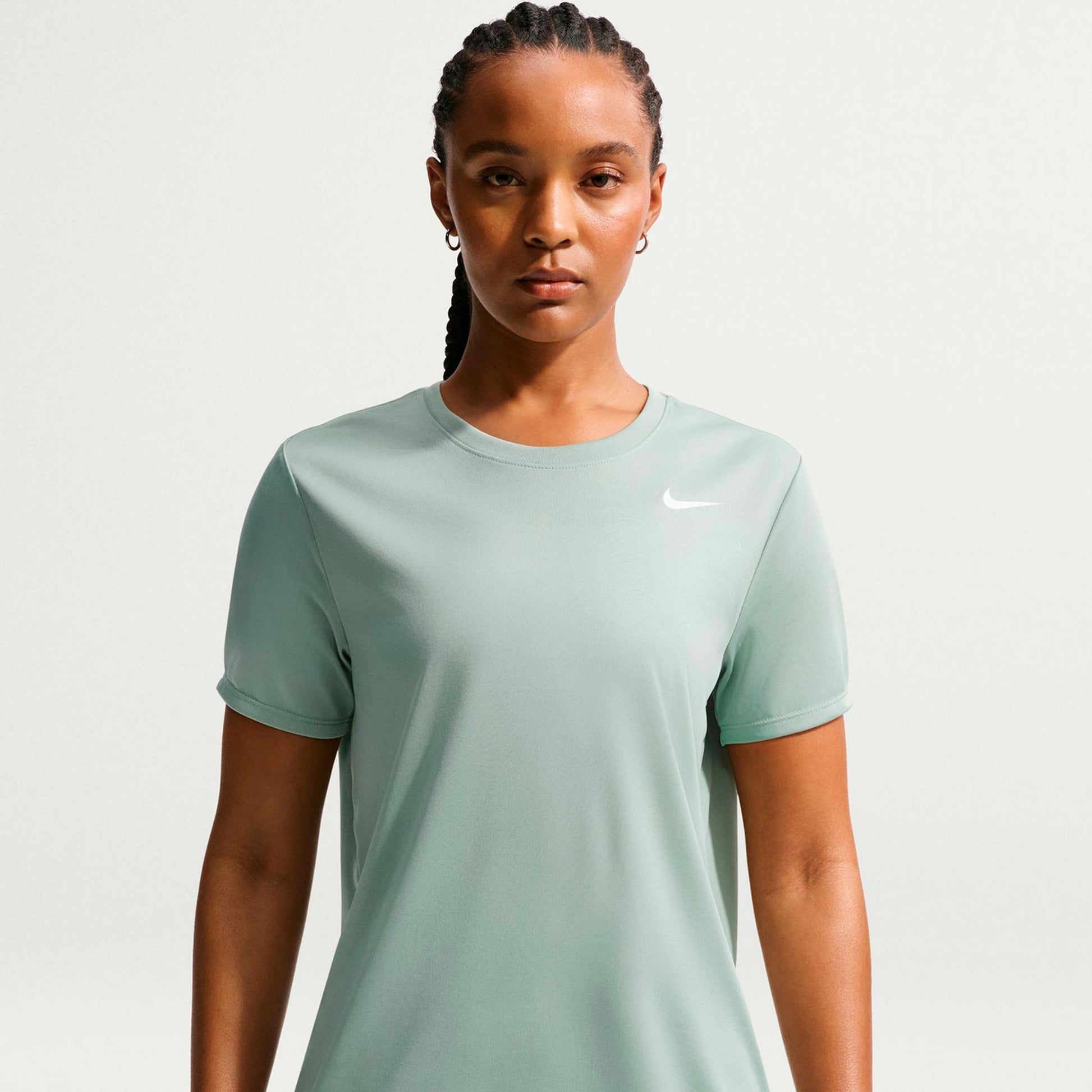 Nike Dri-Fit Regular Maglietta Donna - grigio-verde, bianco