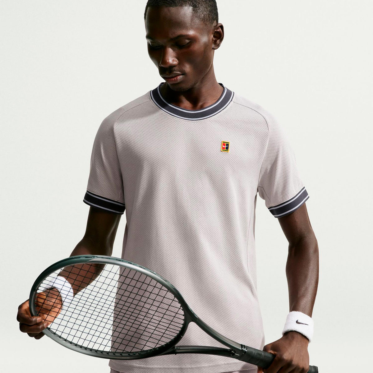 Nike Court Heritage Maglietta Uomini - grigio, lilla