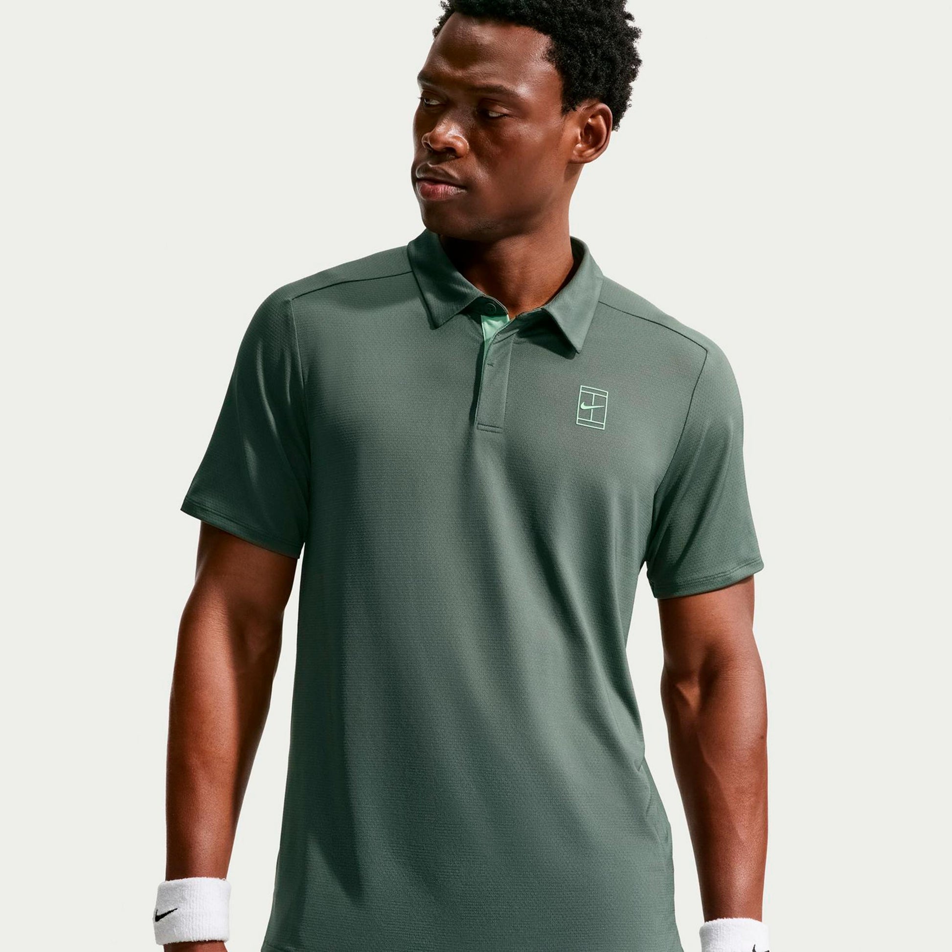 Nike Court Dri-FIT Advantage Polo Uomini - grigio-verde