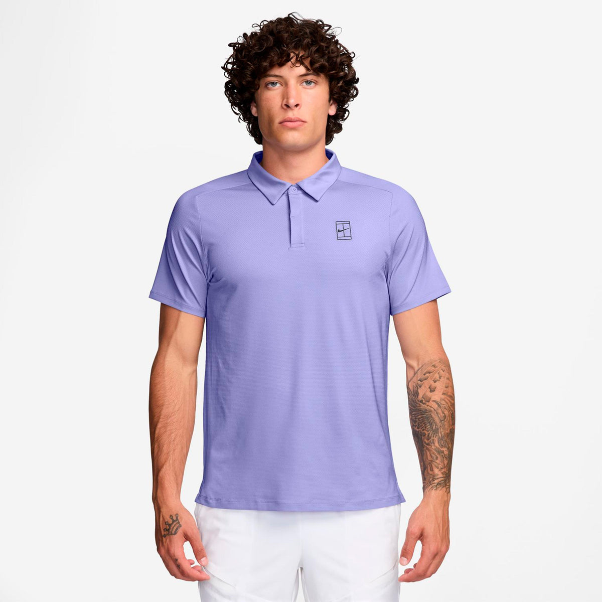Nike Court Dri-FIT Advantage Polo Uomini - lilla, grigio scuro