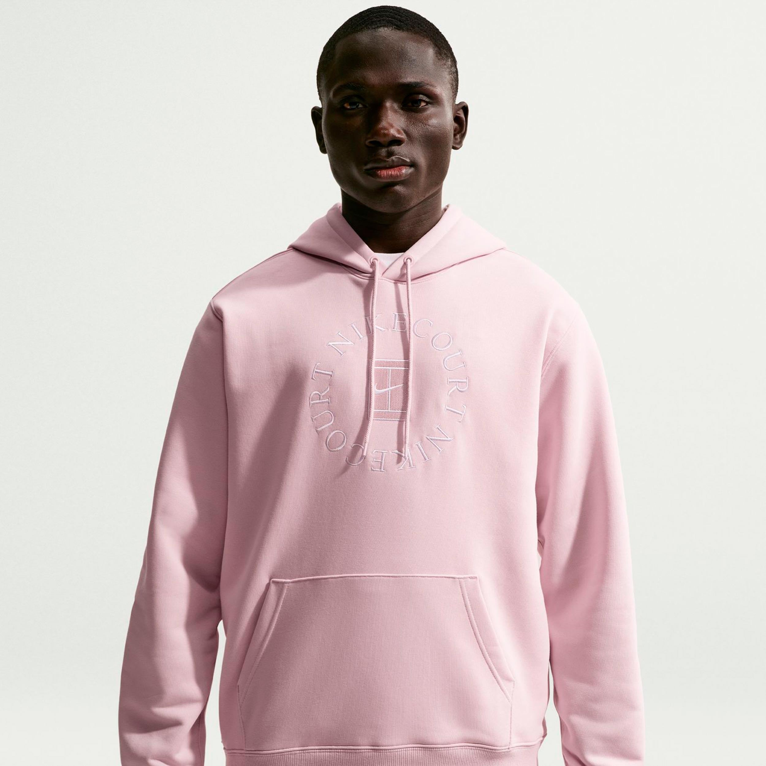 Nike Court Dri-Fit Heritage Felpa con cappuccio Uomini - rosa antico, beige