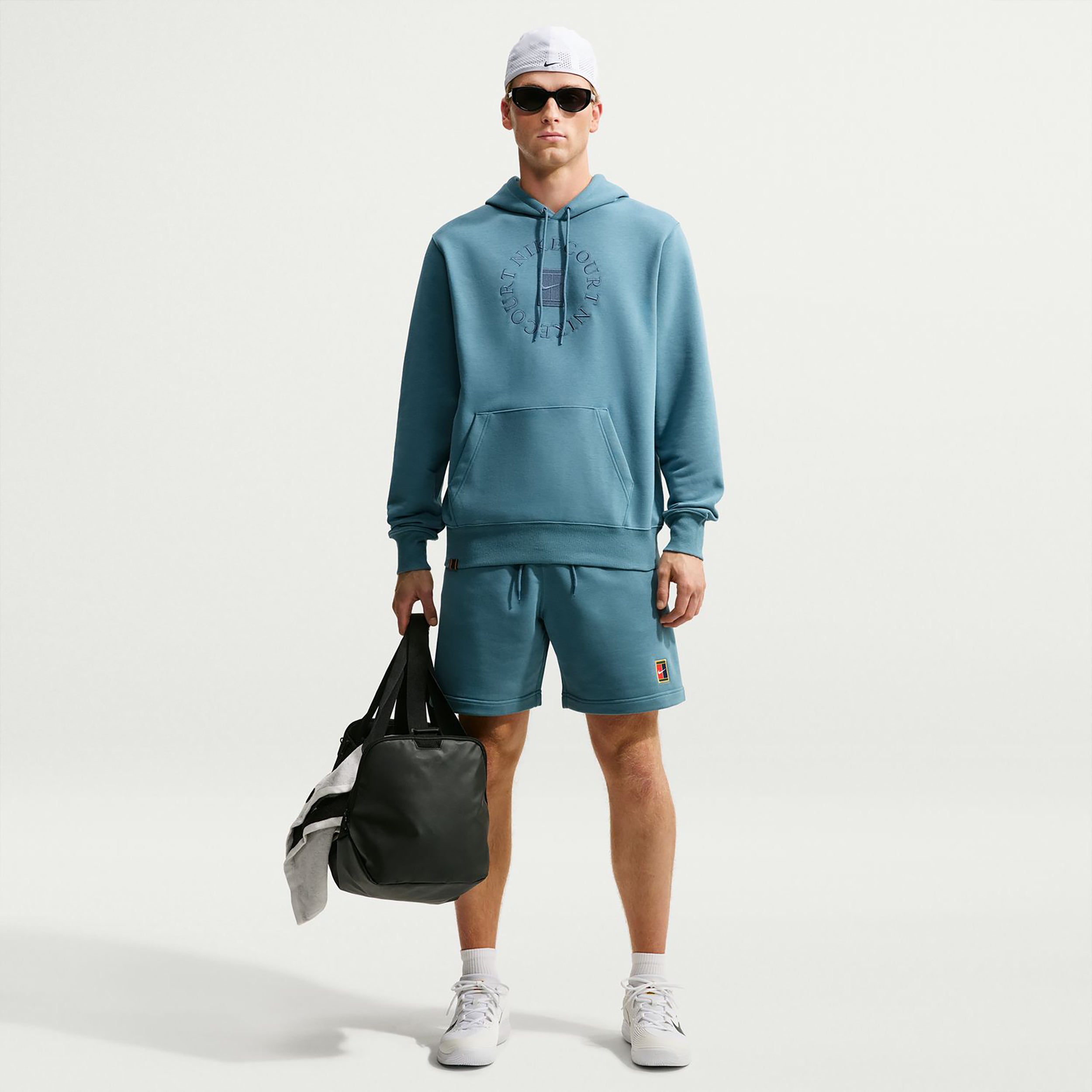 Nike Court Dri-Fit Heritage Felpa con cappuccio Uomini - color petrolio