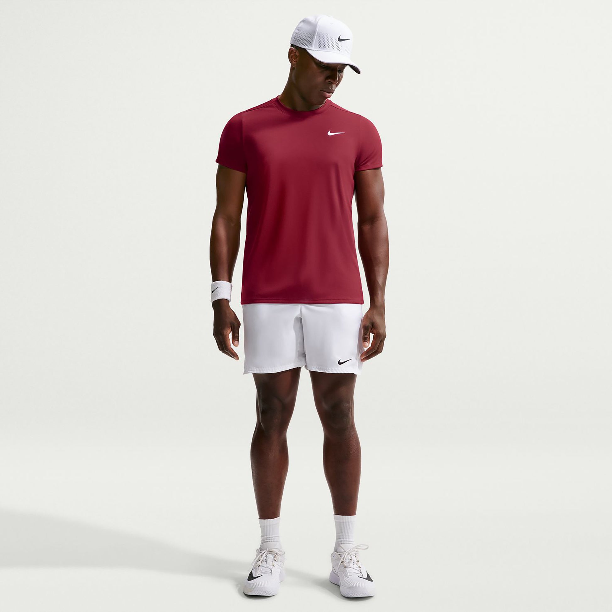 Nike Court Victory Dry Maglietta Uomini - vino rosso