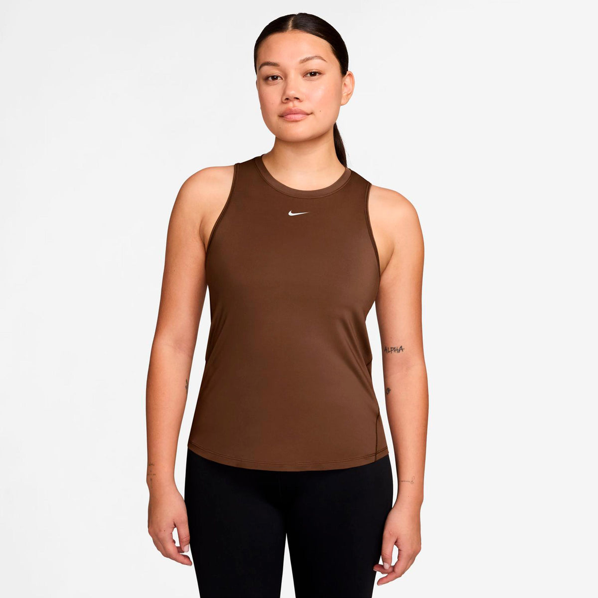 Nike One Dri-Fit Canottiera Donna - marrone, bianco