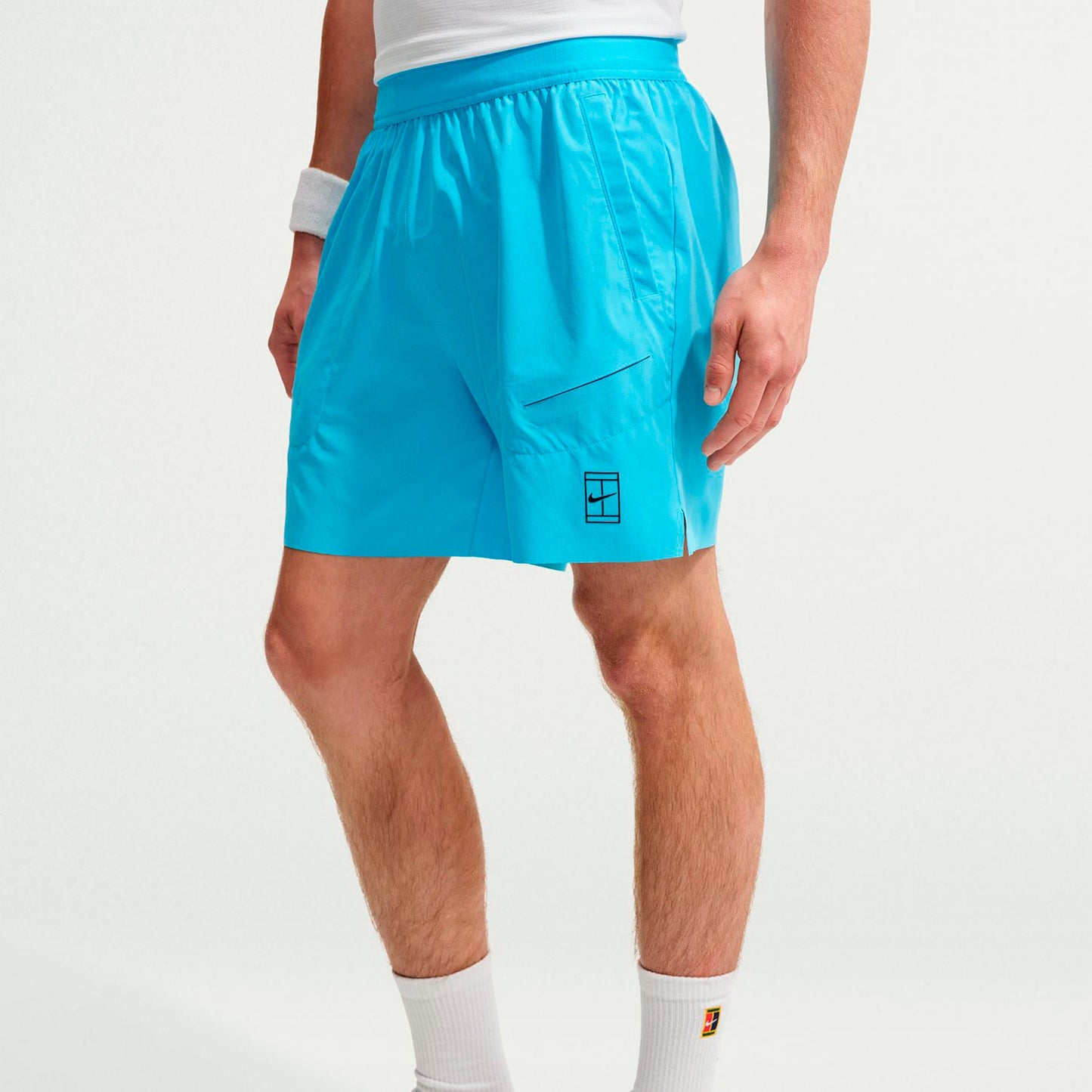 Nike Court Dri-FIT Advantage 6in Pantaloncini Uomini - blu chiaro