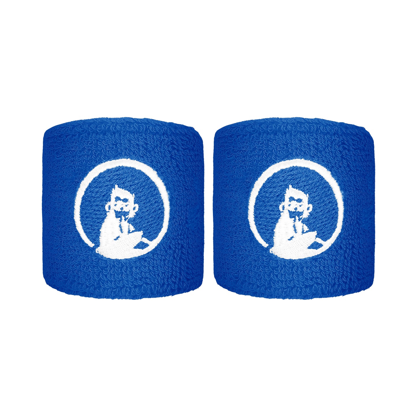 Quiet Please Polsino anti sudore Confezione da 2 corto - blu, bianco