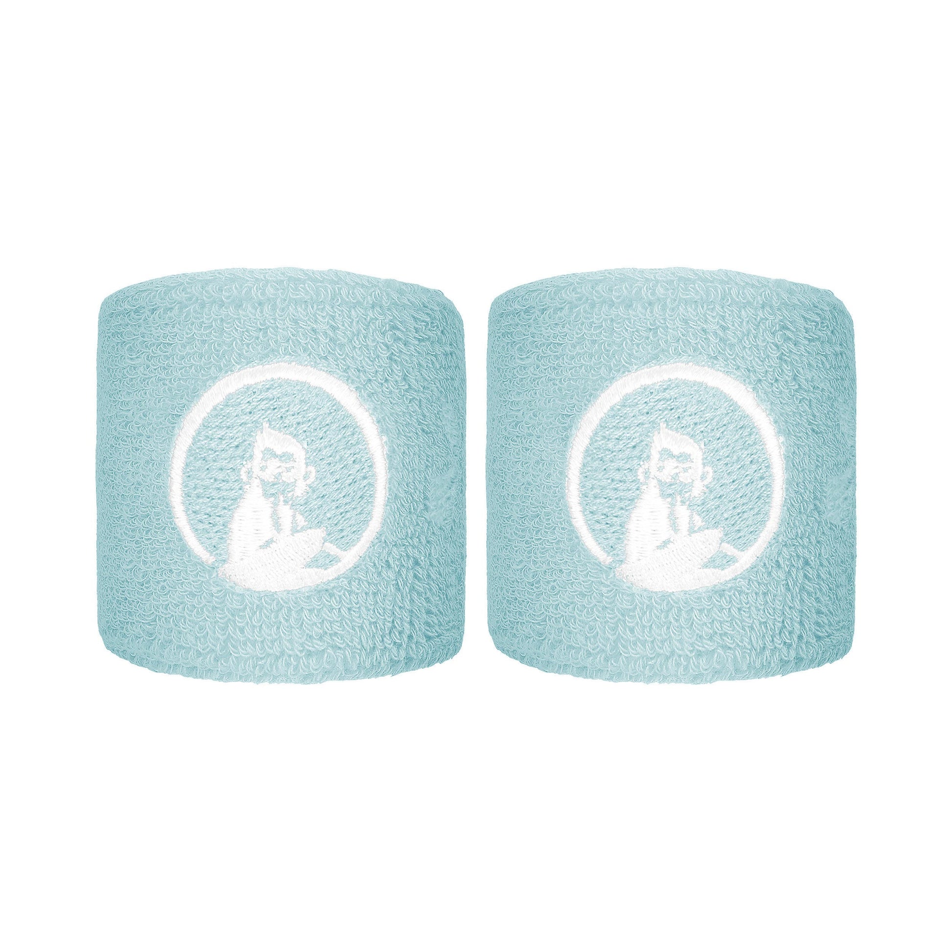 Quiet Please Memories Faded Memories Polsino anti sudore Confezione da 2 Unisex - blu chiaro