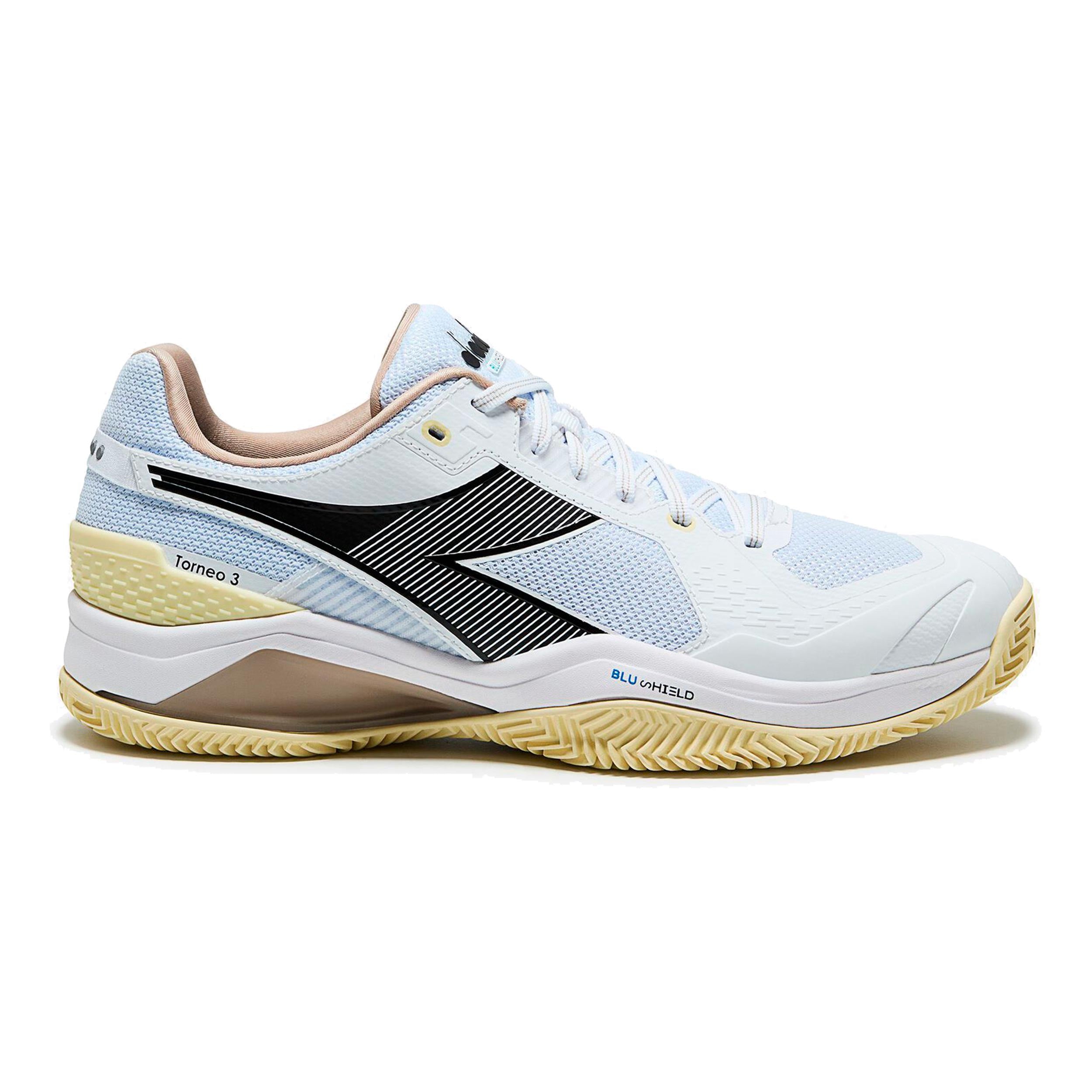 Diadora Blushield Torneo 3 Scarpa per terra rossa Uomini - blu chiaro, beige