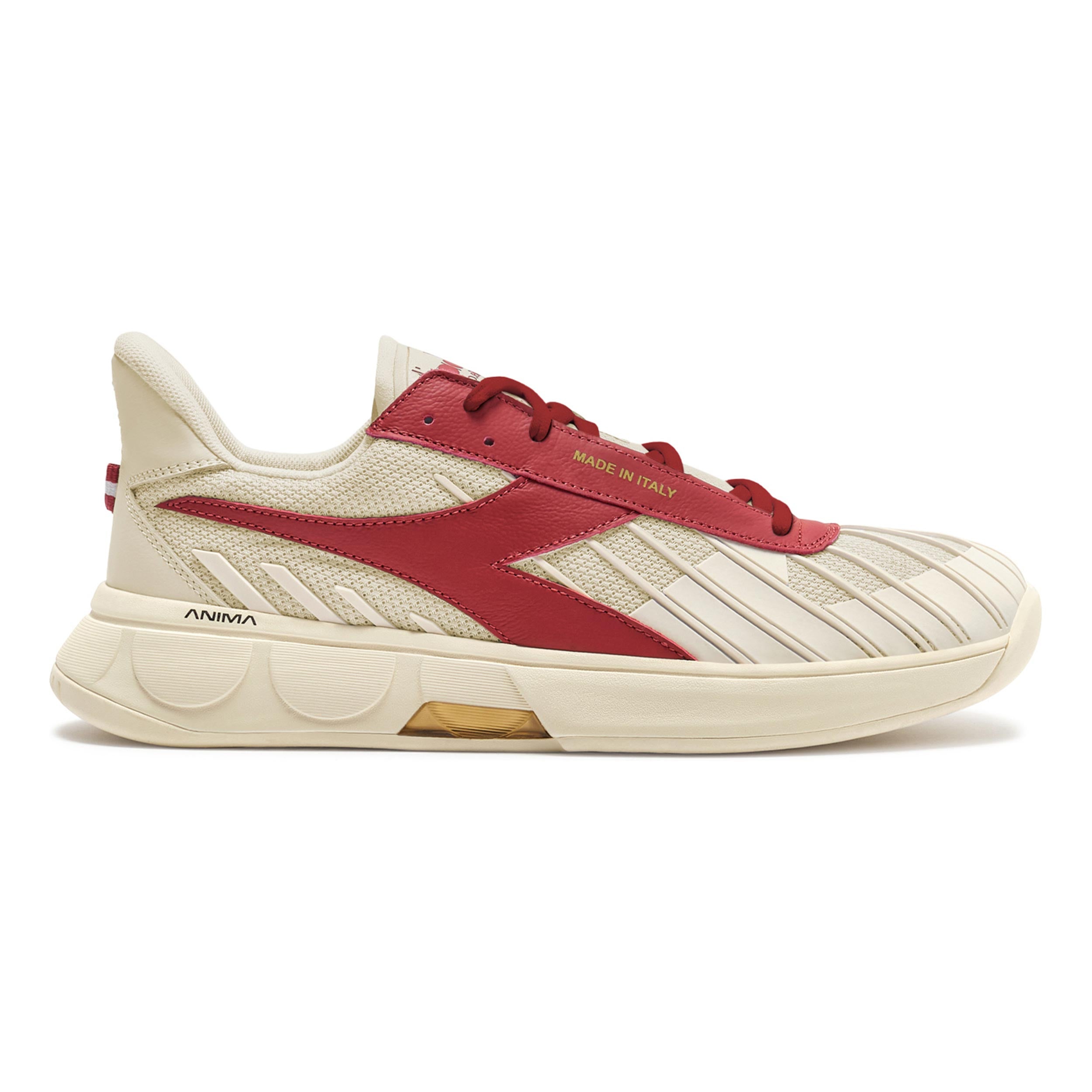 Diadora B. Elite Star made in Italy Scarpa per tutte le superfici Uomini-bianco, rosso scuro