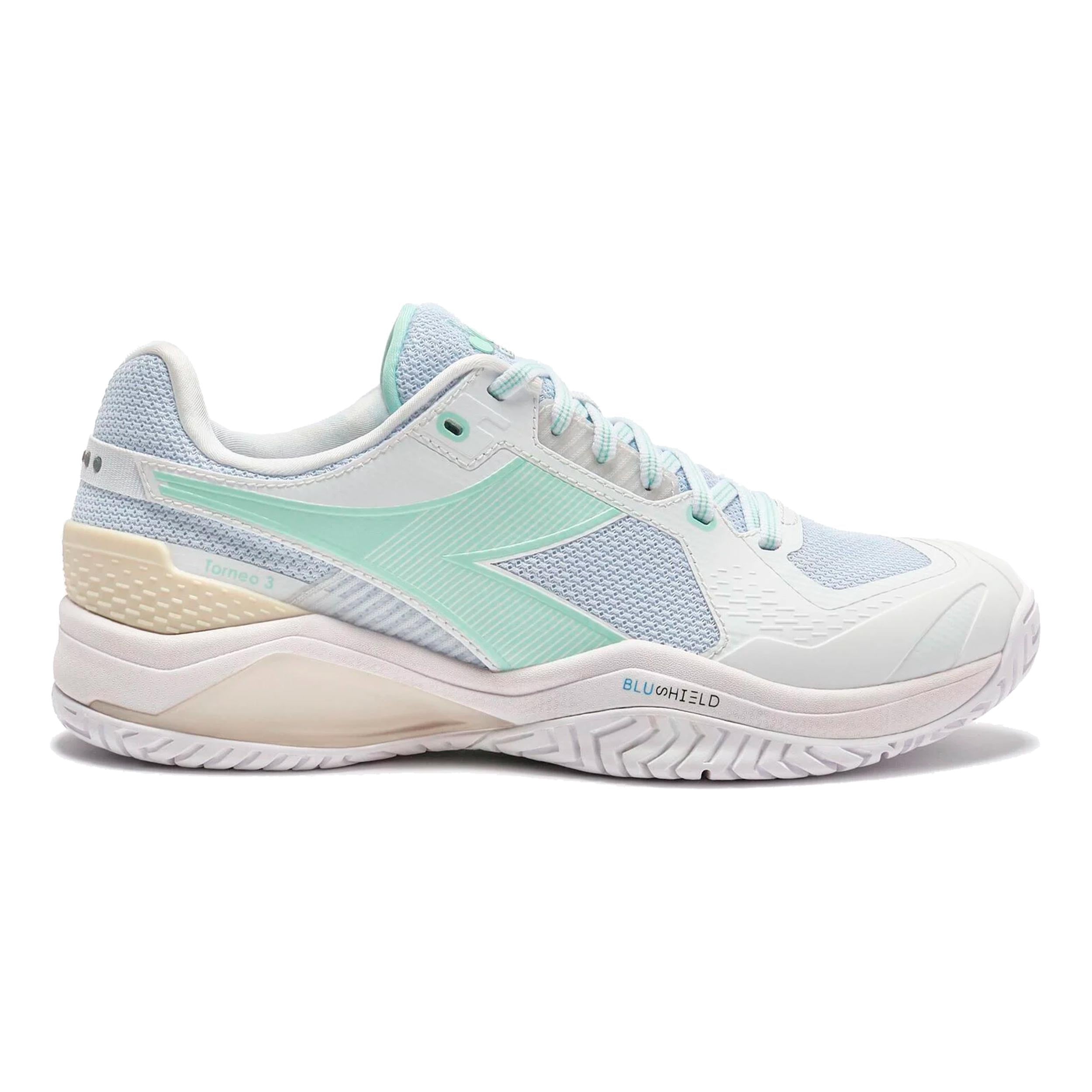 Diadora Blushield Torneo 3 Scarpa per tutte le superfici Donna-bianco, verde