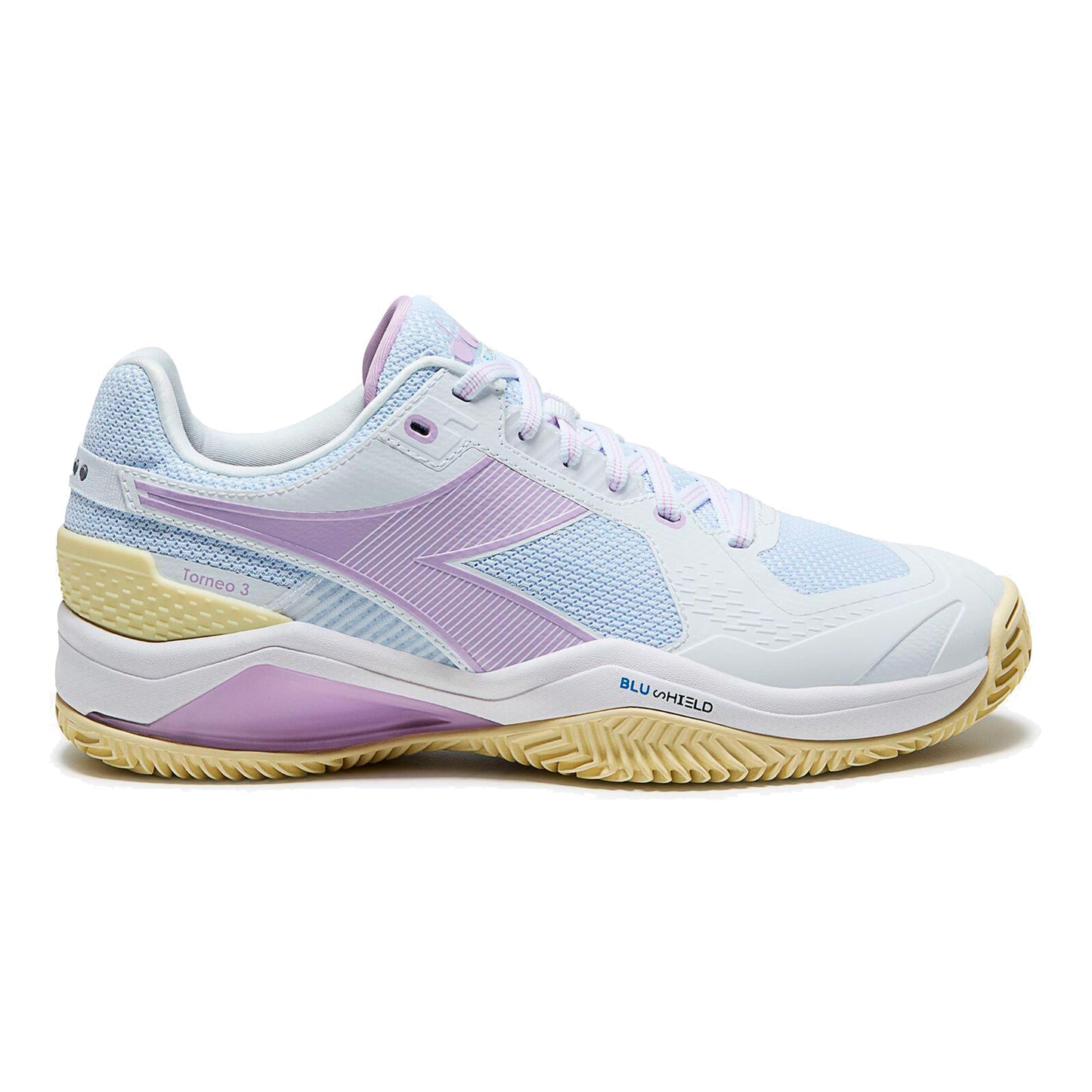 Diadora Blushield Torneo 3 Scarpa per terra rossa Donna - bianco, lilla