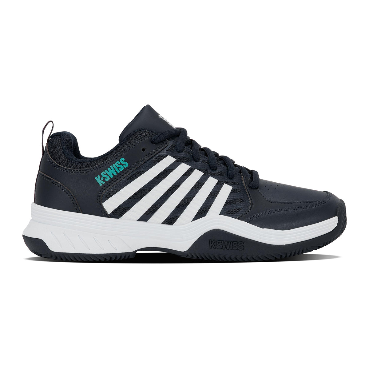 K-Swiss Court Express 2 Scarpa per terra rossa Uomini - nero, turchese
