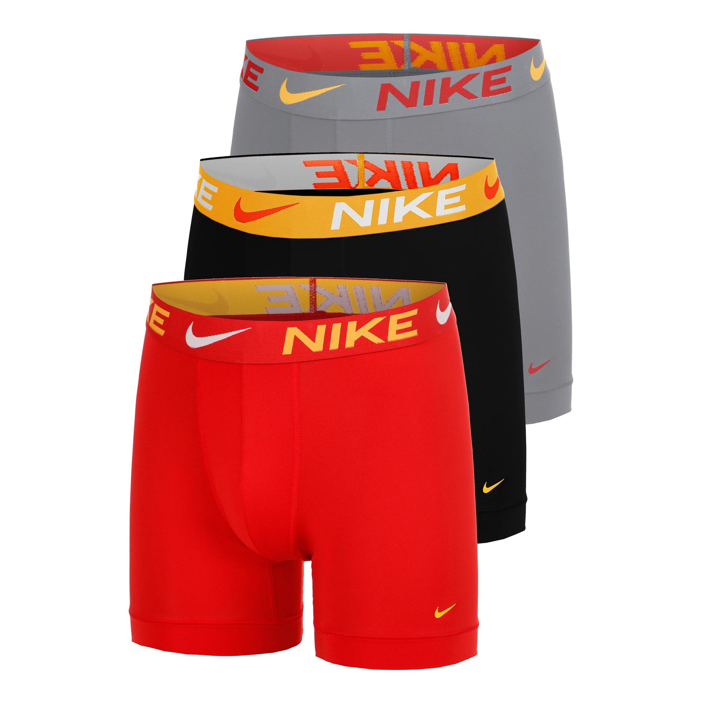 Nike Essential Micro Boxer - Confezione da 3 Uomini-rosso, grigio