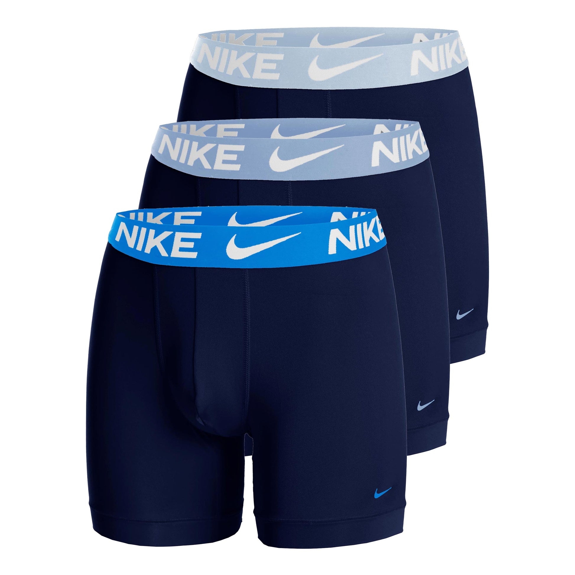 Nike Essential Micro Boxer - Confezione da 3 Uomini-blu, multicolore