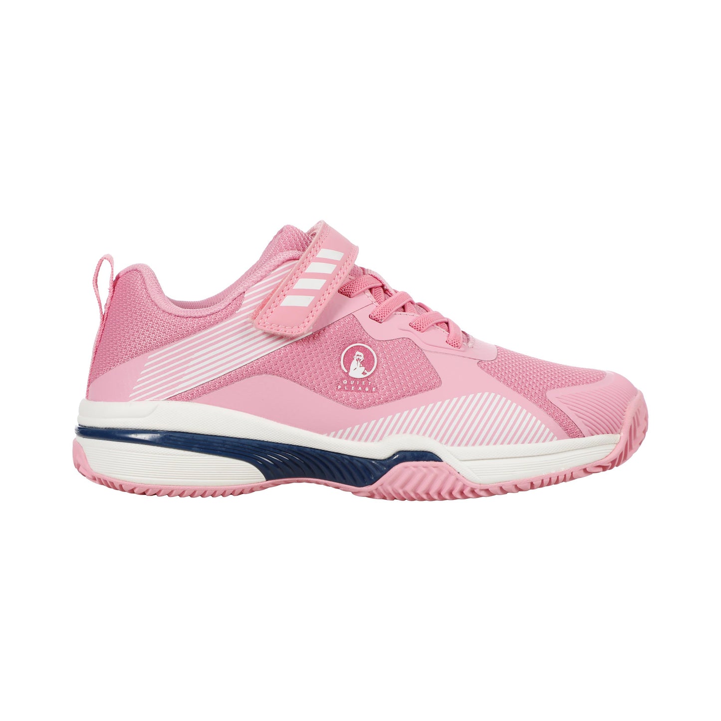 Quiet Please Match Velcro Clay Scarpa per terra rossa Bambini-rosa, bianco