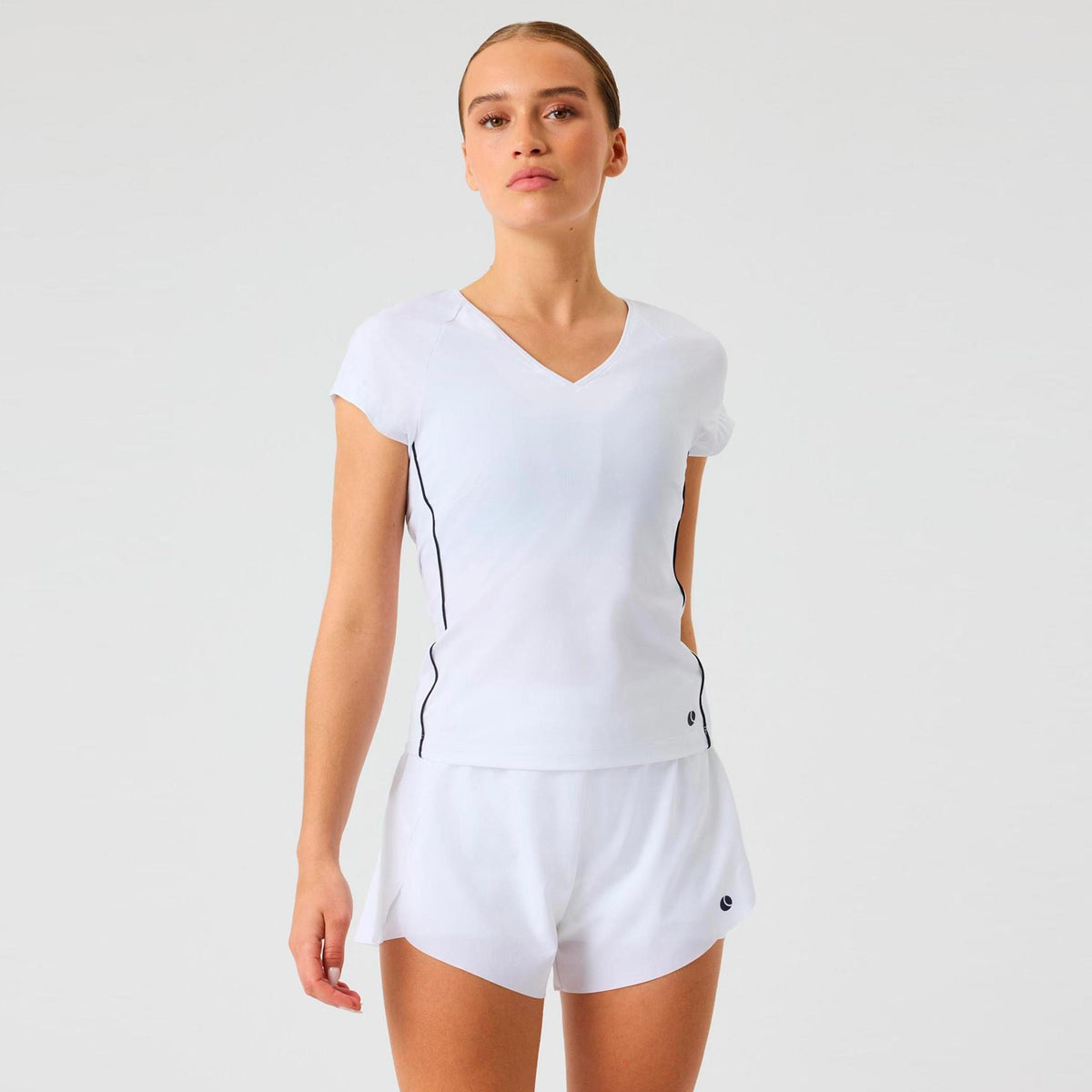Björn Borg Ace V Neck Maglietta Donna - bianco