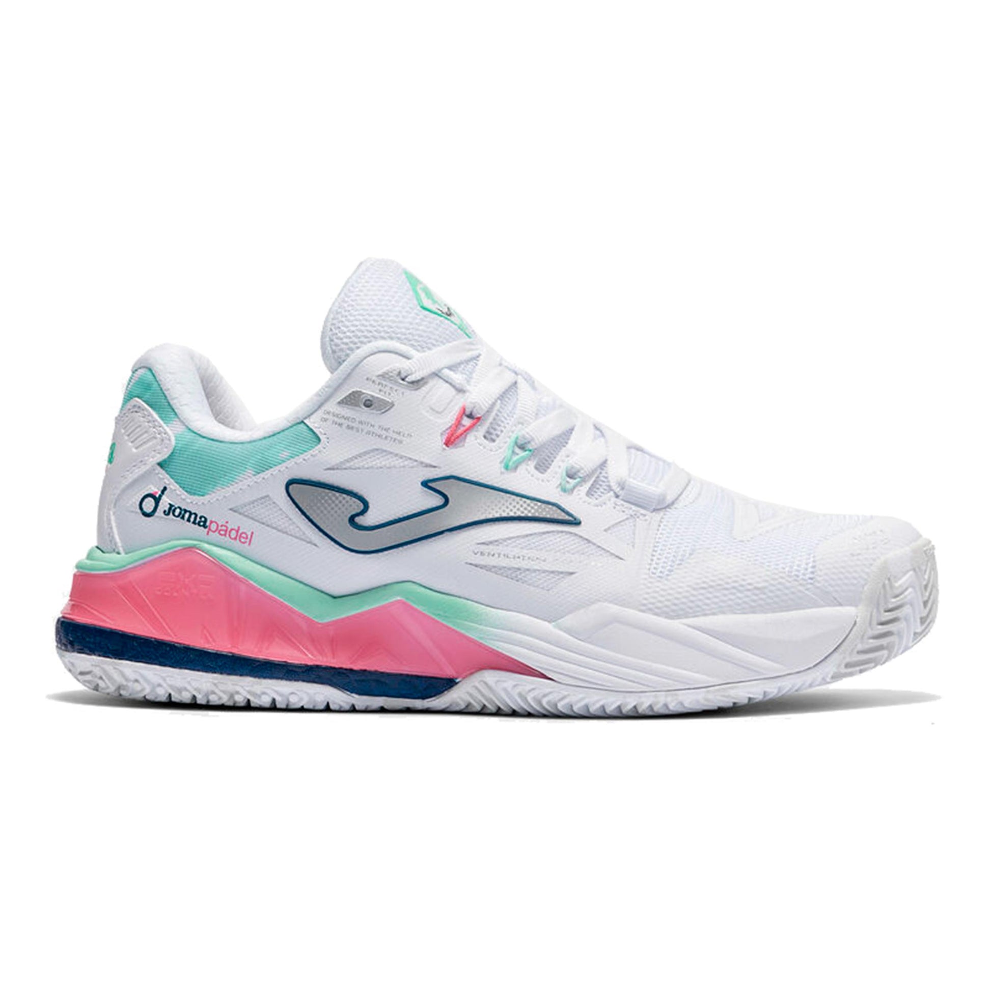 Joma Spin Scarpa da padel Donna - bianco, turchese