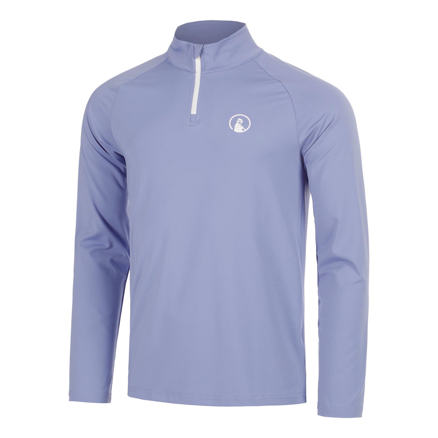Quiet Please Glow Big Serve 1/4 Zip Manica lunga Uomini - blu, crema