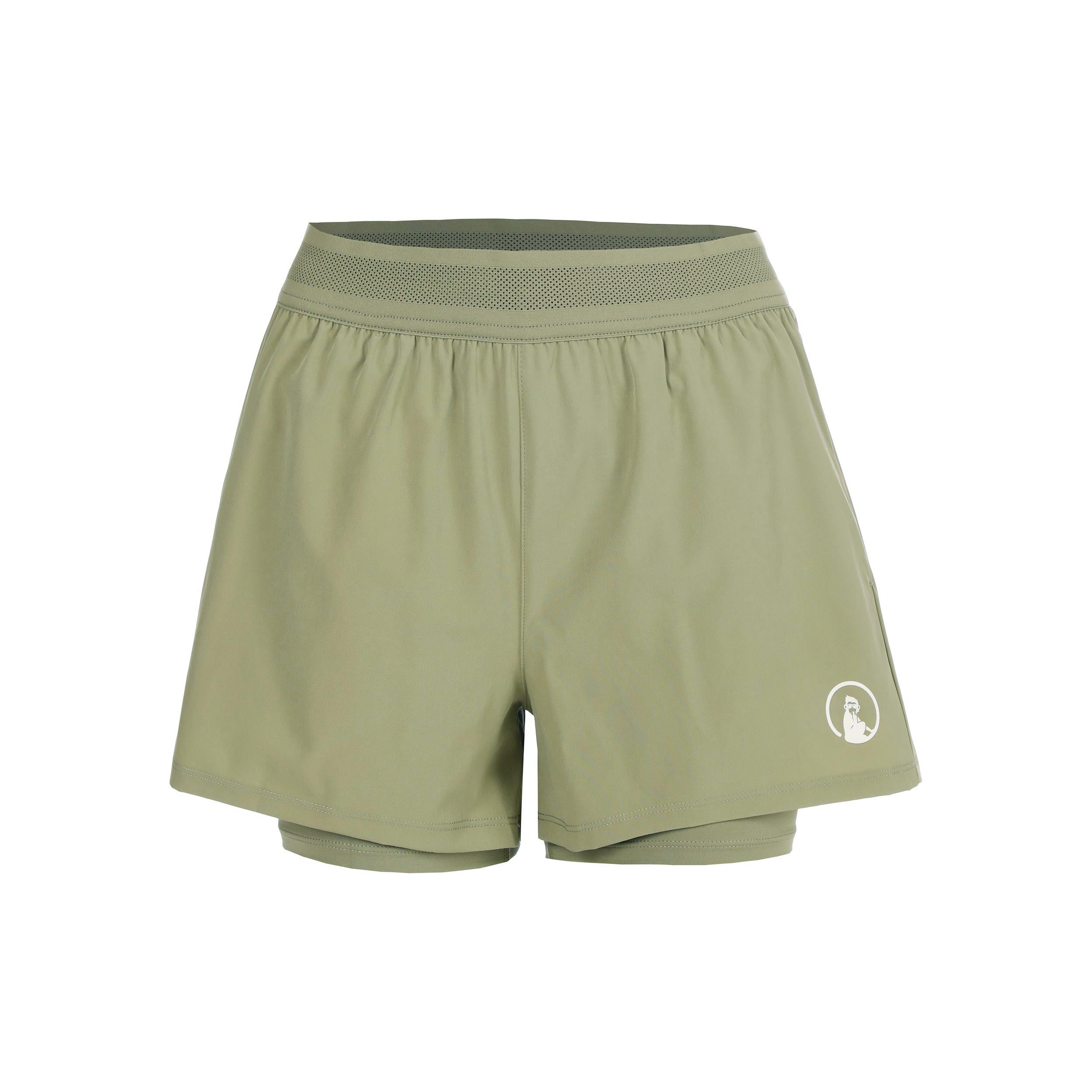 Quiet Please Memories Rematch 2In1 Pantaloncini Donna - cachi
