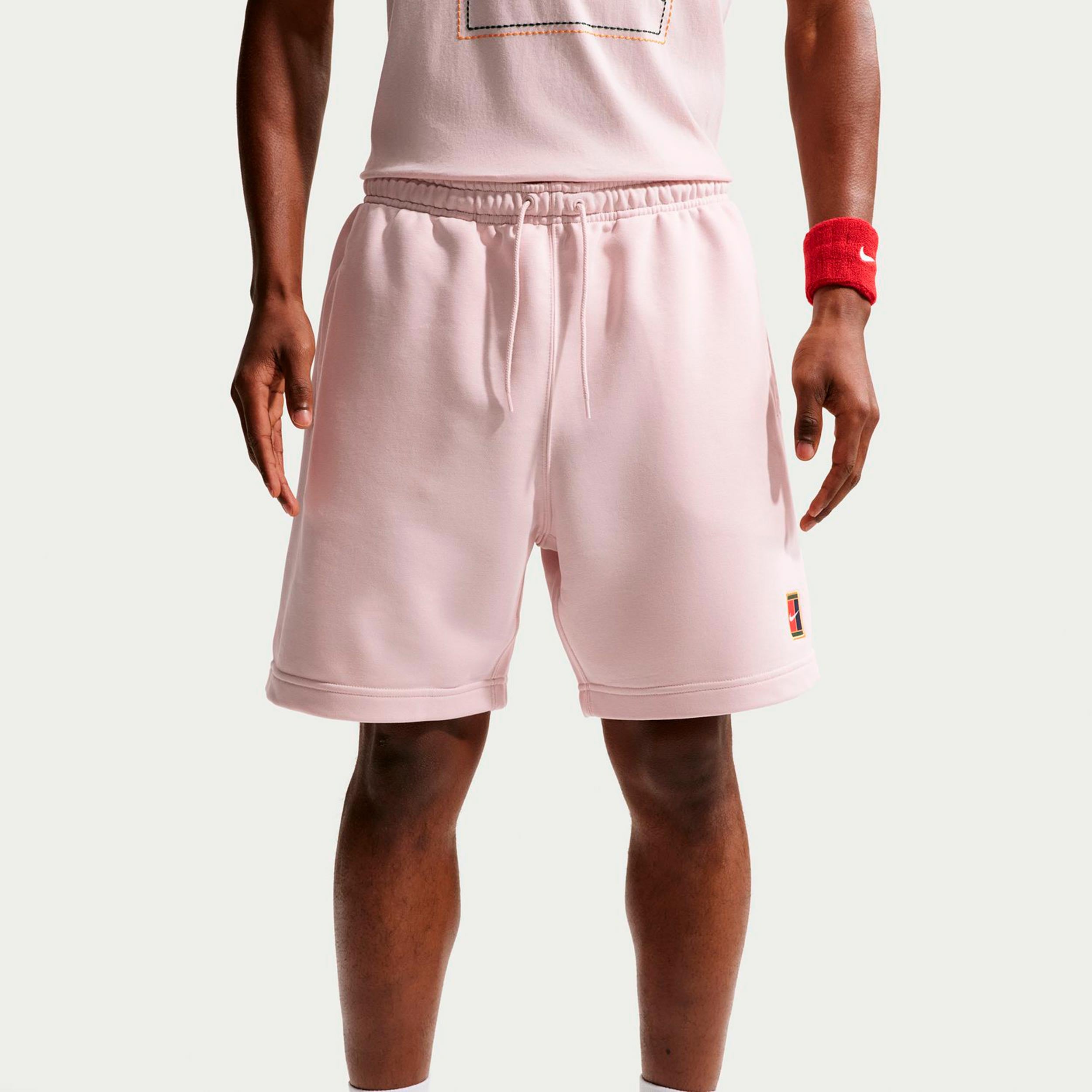Nike Court Dri-Fit Heritage Fleece Pantaloncini Uomini - rosa antico