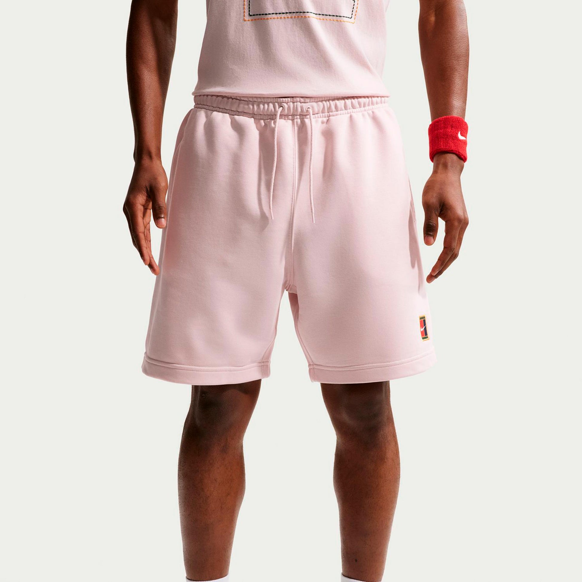 Nike Court Dri-Fit Heritage Fleece Pantaloncini Uomini - rosa antico