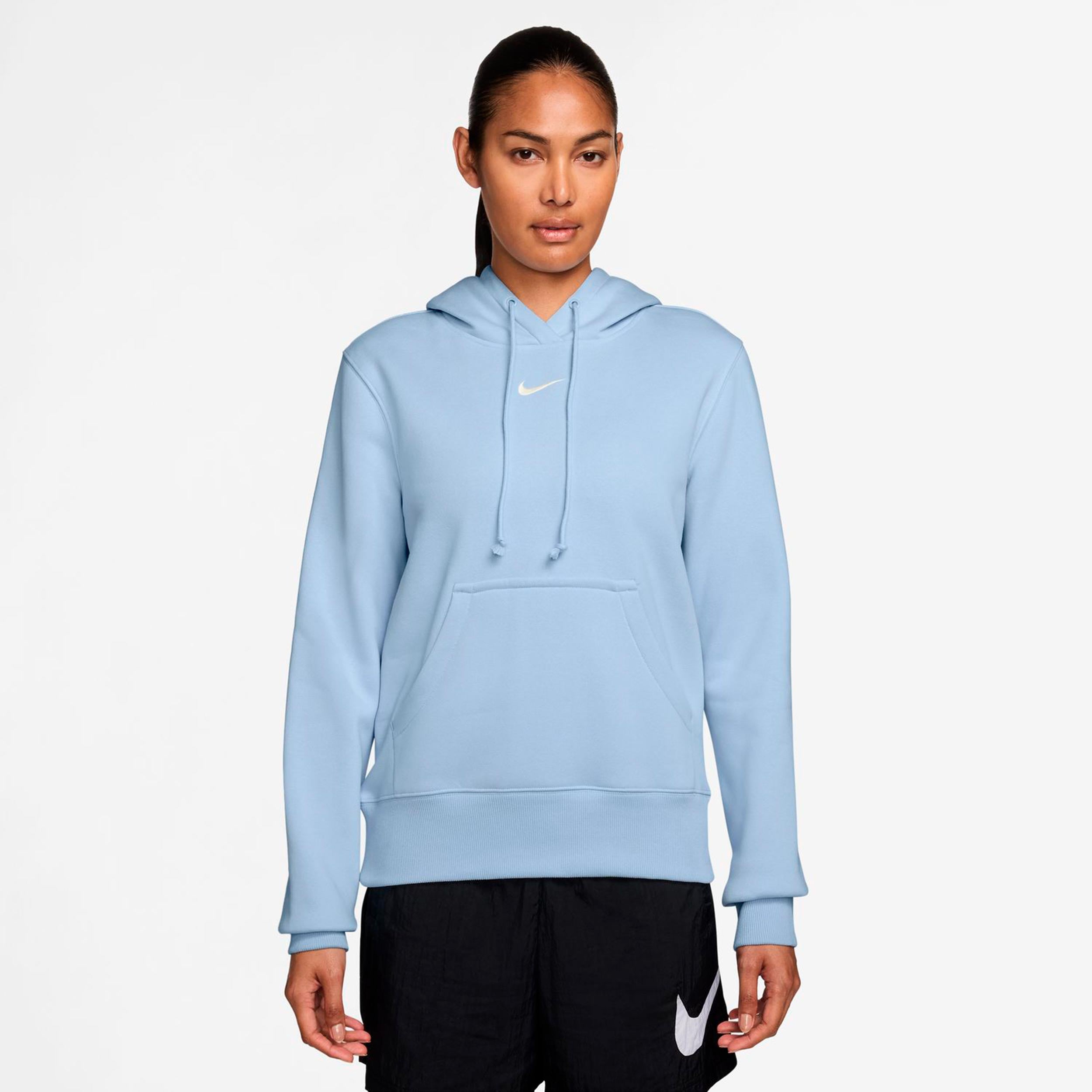 Nike Phoenix Fleece Felpa con cappuccio Donna - blu chiaro