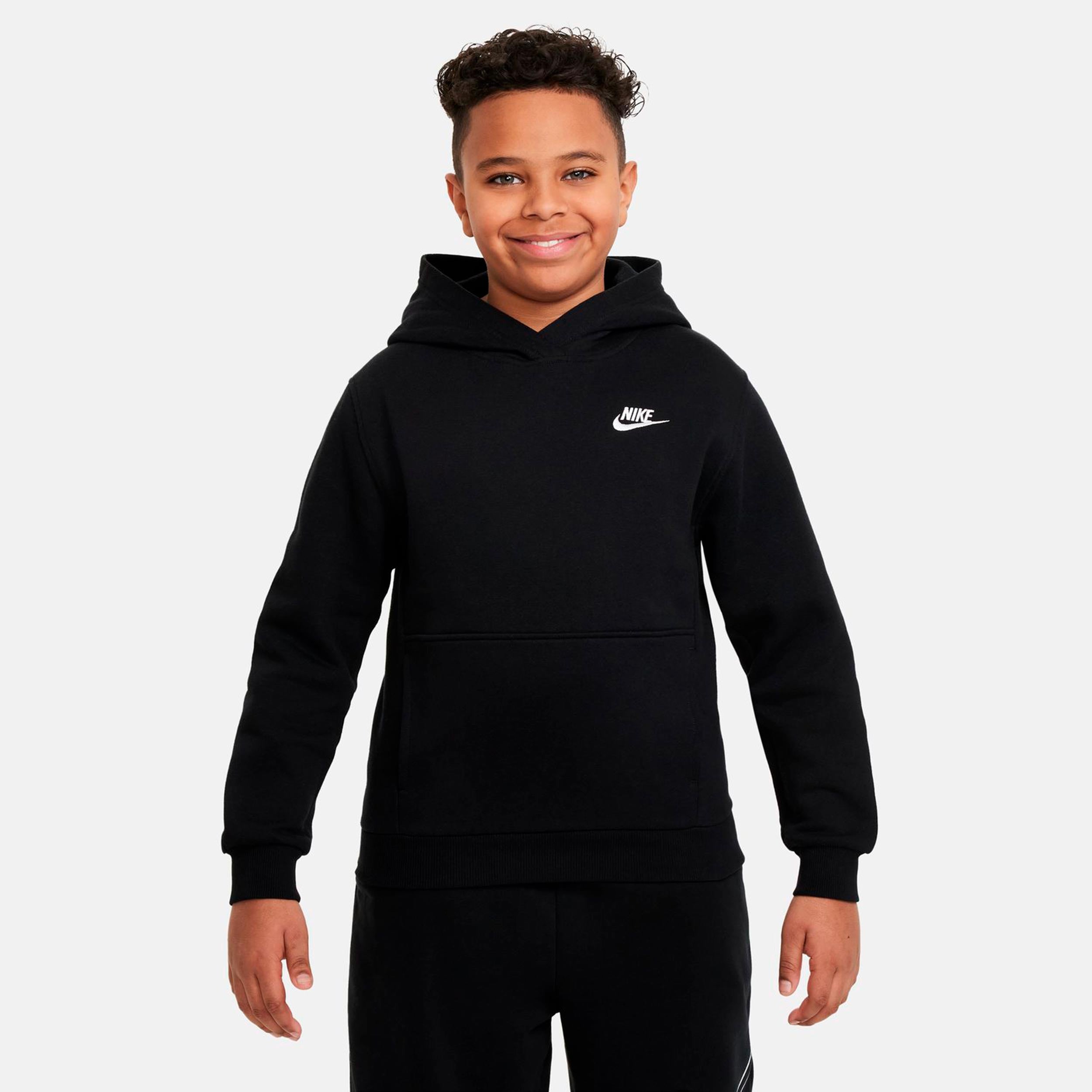 Nike Club Fleece Felpa con cappuccio Bambini - nero
