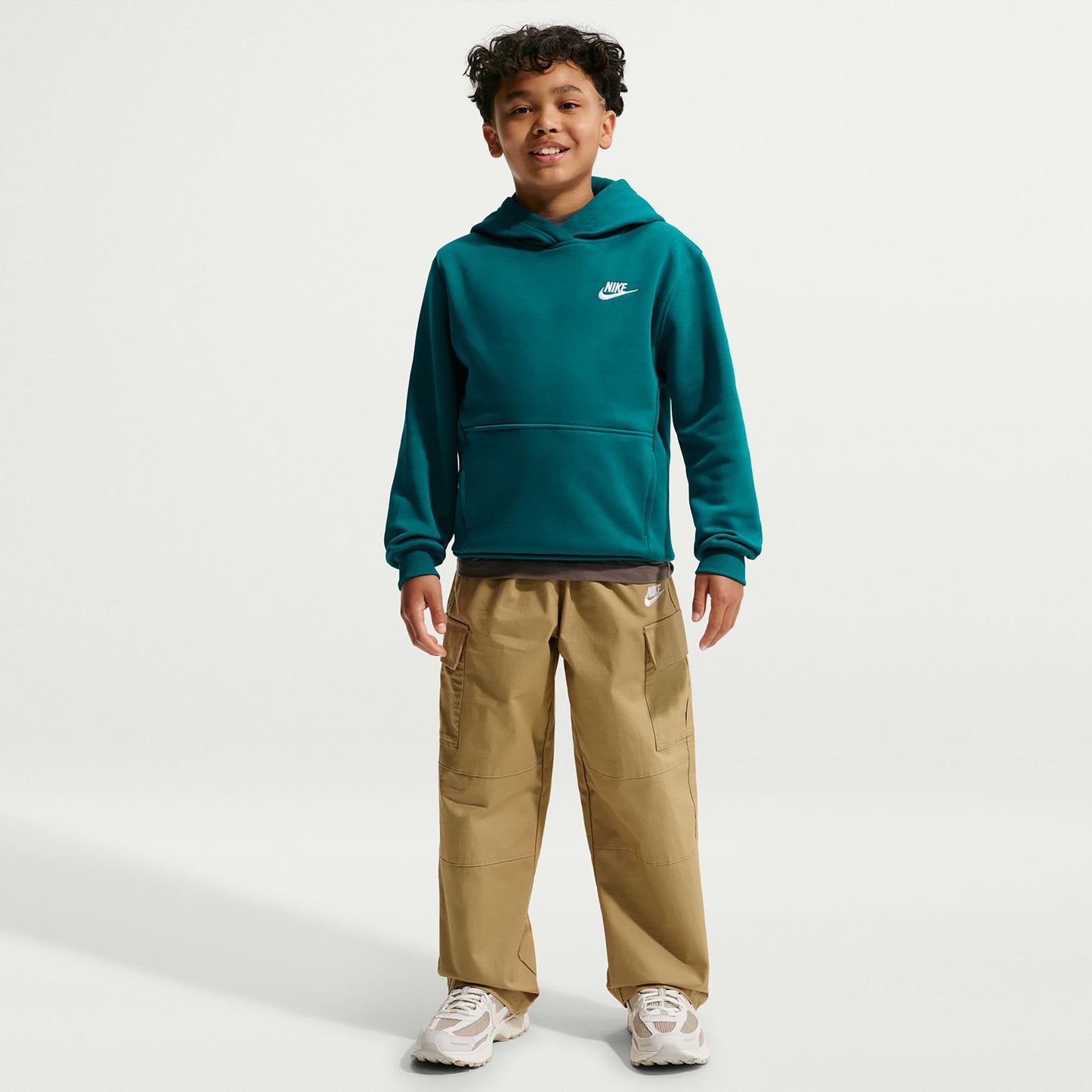 Nike Club Fleece Felpa con cappuccio Bambini - color petrolio
