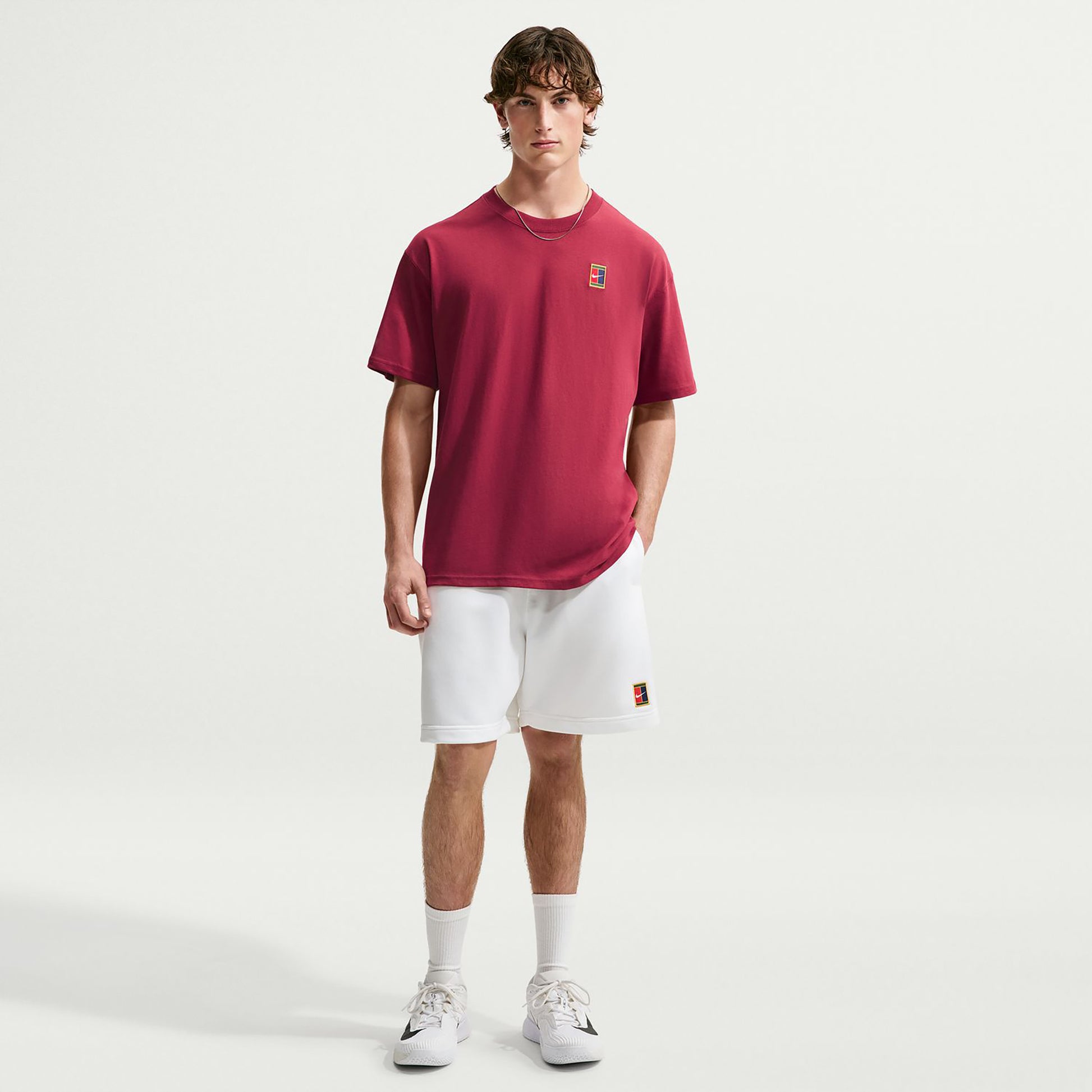 Nike Court Heritage  M90 Oc Maglietta Uomini - vino rosso