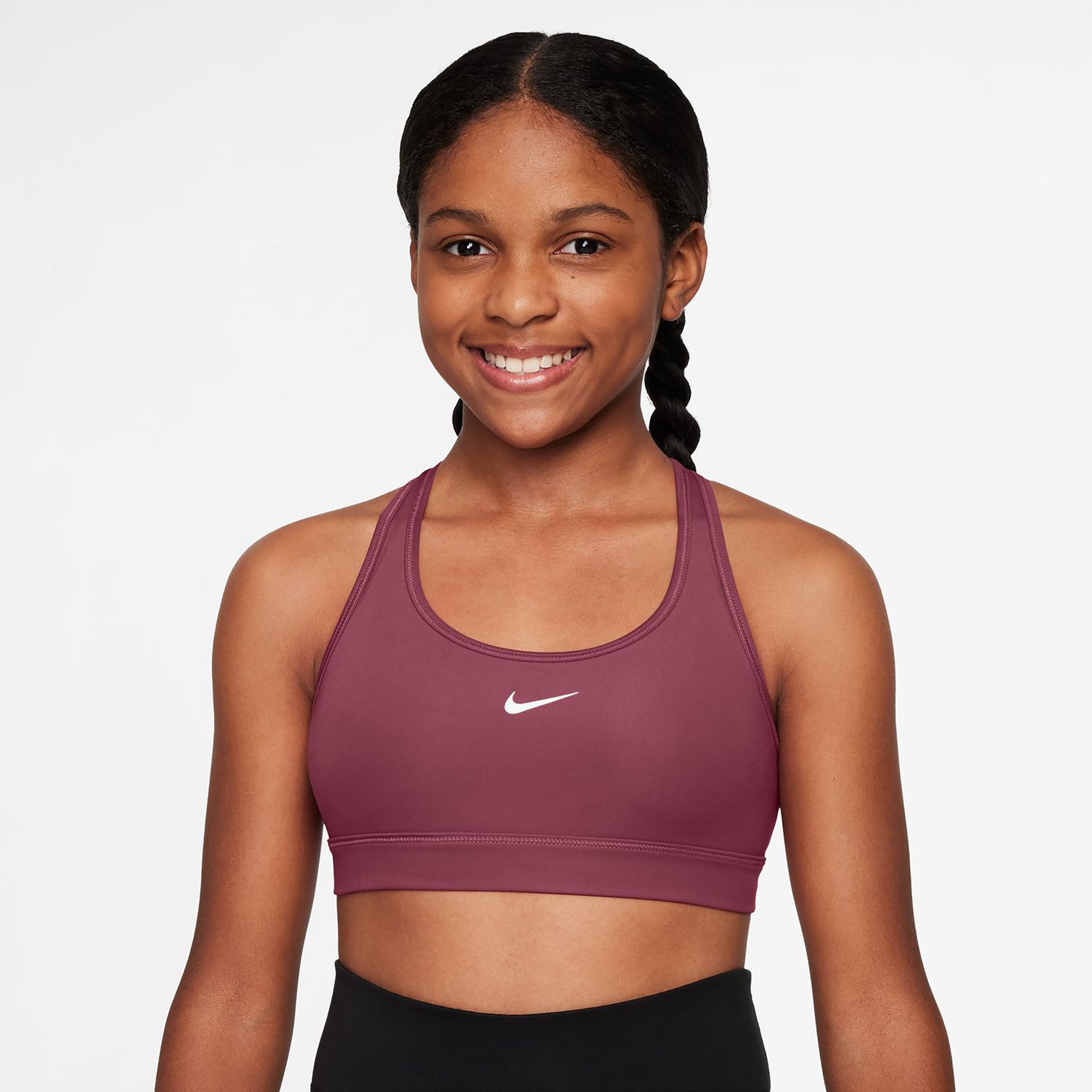 Nike Dri-Fit Swoosh Reggiseni sportivi Bambini - malva