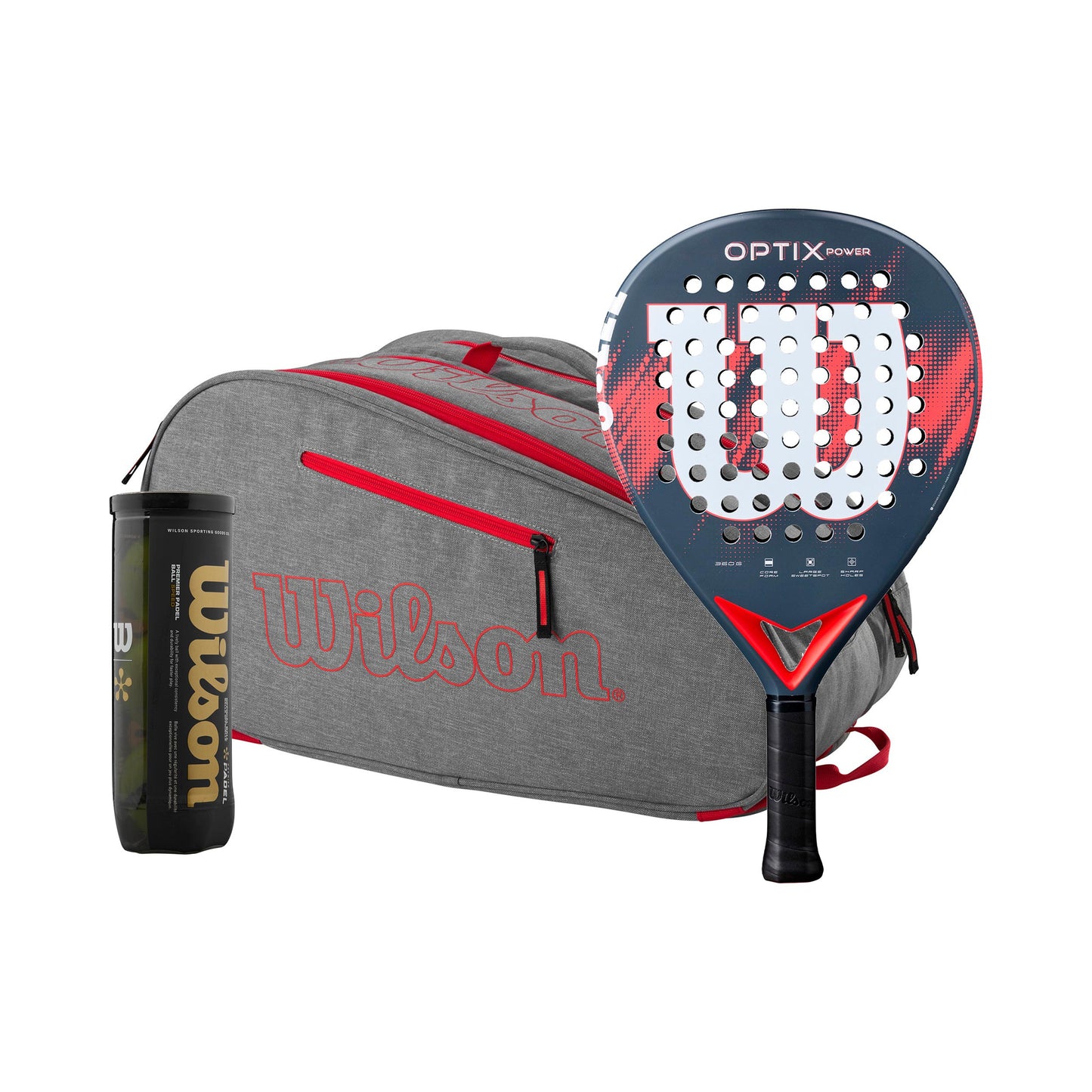 Wilson Optix V2 Power In aggiunta borsa per racchetta, In aggiunta tubo di palline
