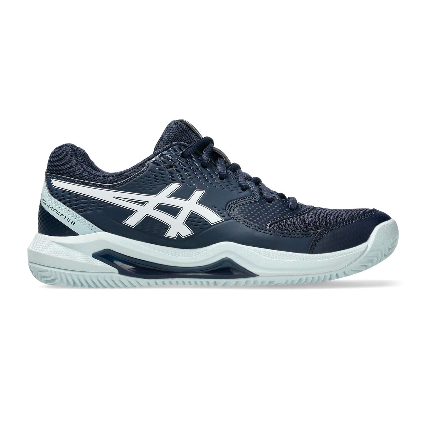 ASICS Gel-Dedicate 8 Scarpa per terra rossa Donna - blu scuro, bianco