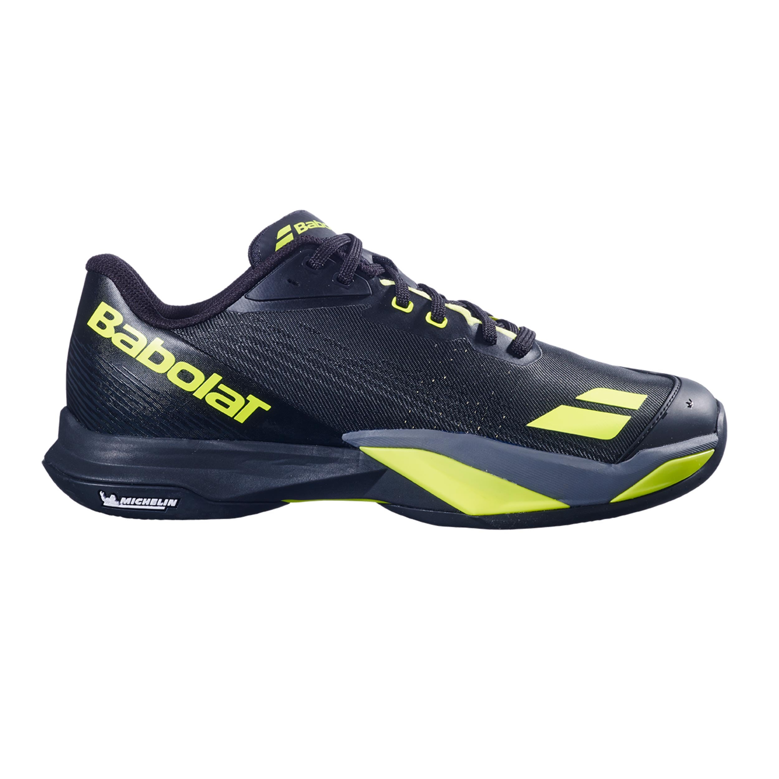 Babolat Jet Mach 4 Scarpa per terra rossa Uomini - nero, giallo neon