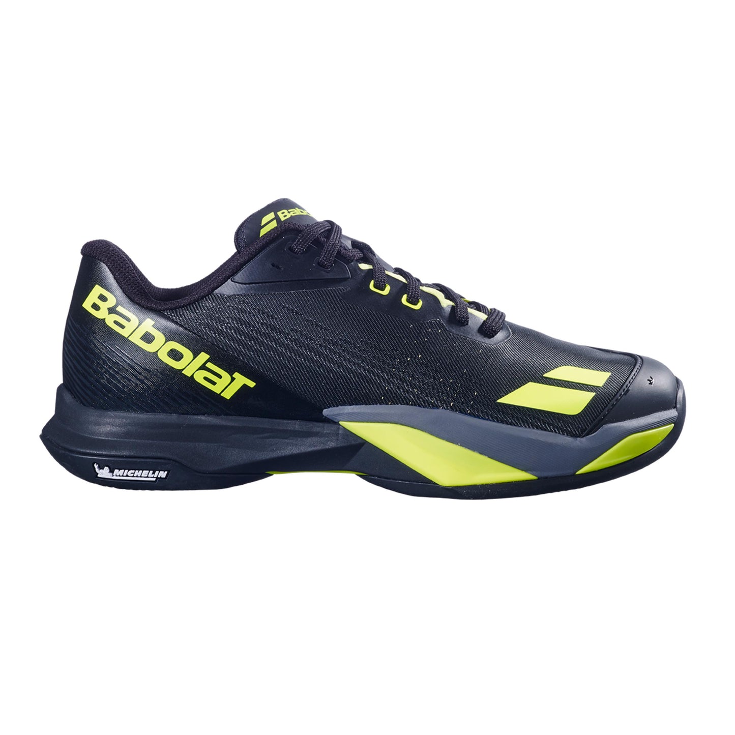 Babolat Jet Mach 4 Scarpa per terra rossa Uomini - nero, giallo neon