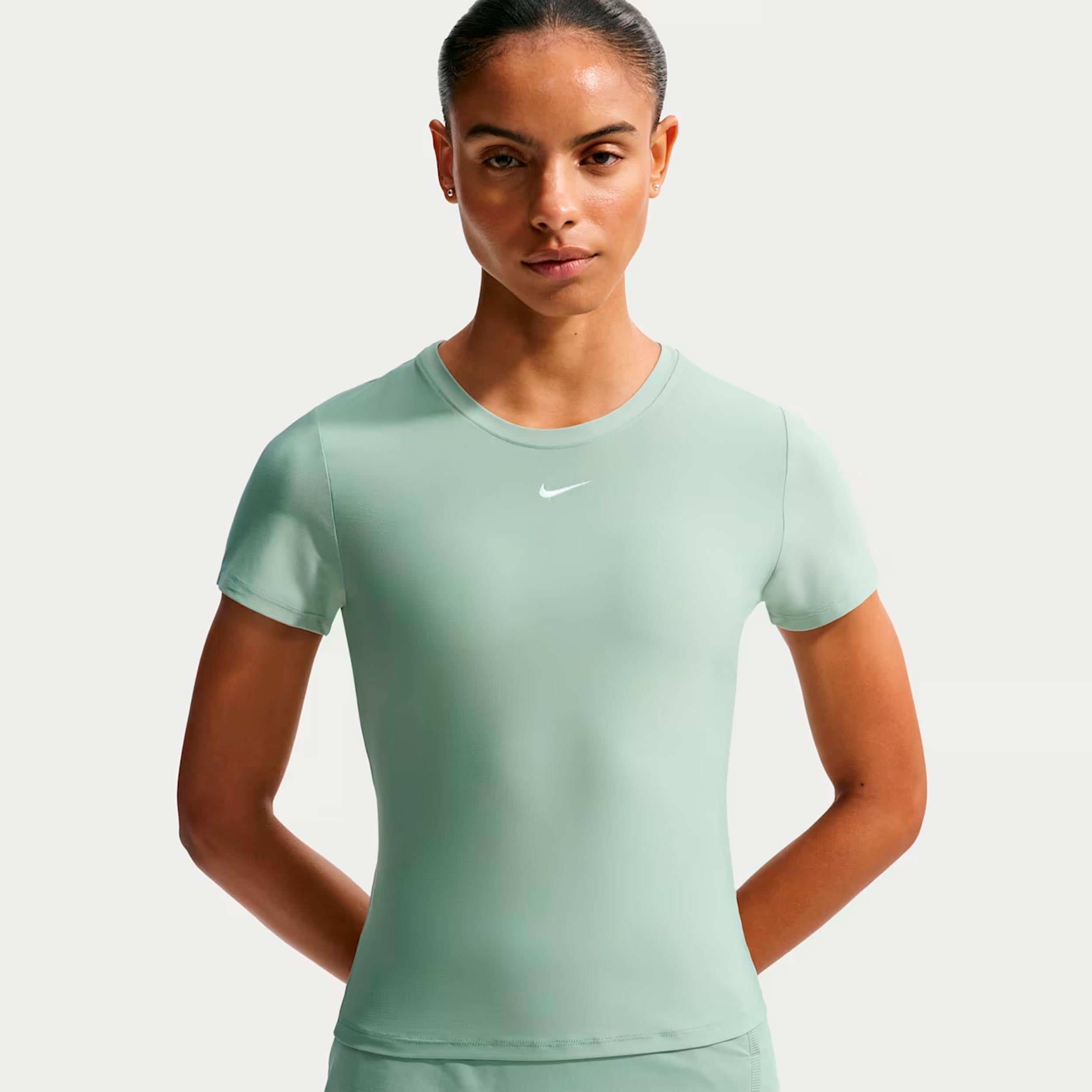 Nike Dri-Fit Victory  Maglietta Donna - grigio-verde, bianco